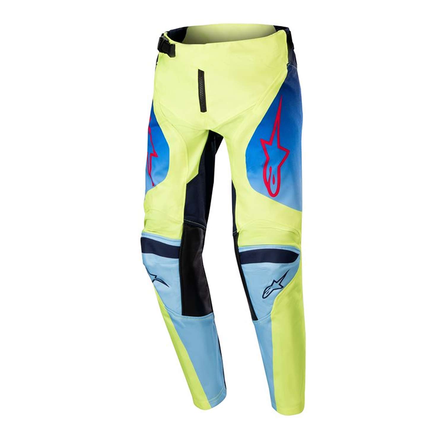 Image of Alpinestars Youth Racer Hoen Pants Yellow Fluo Blue Night Navy Taille 22