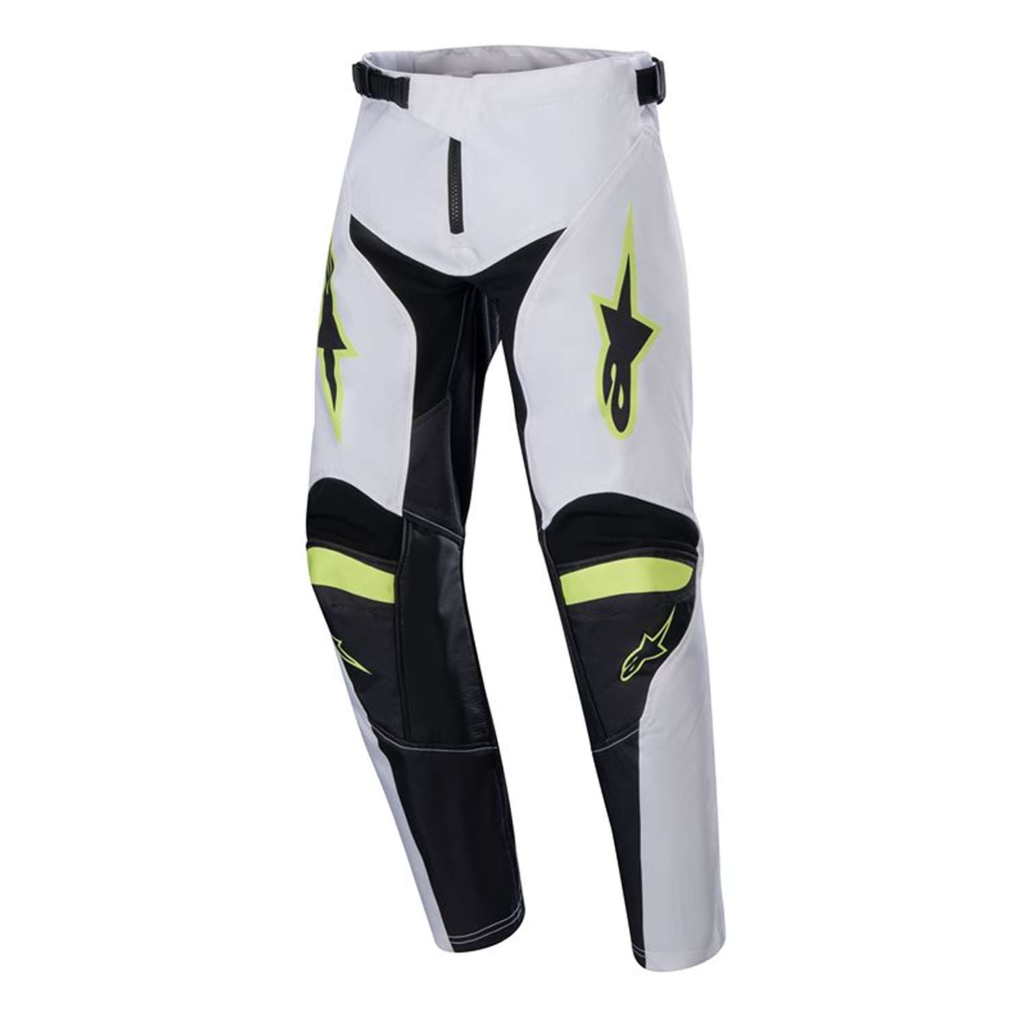 Image of Alpinestars Youth Racer Lucent Pants White Neon Red Yellow Fluo Size 22 EN