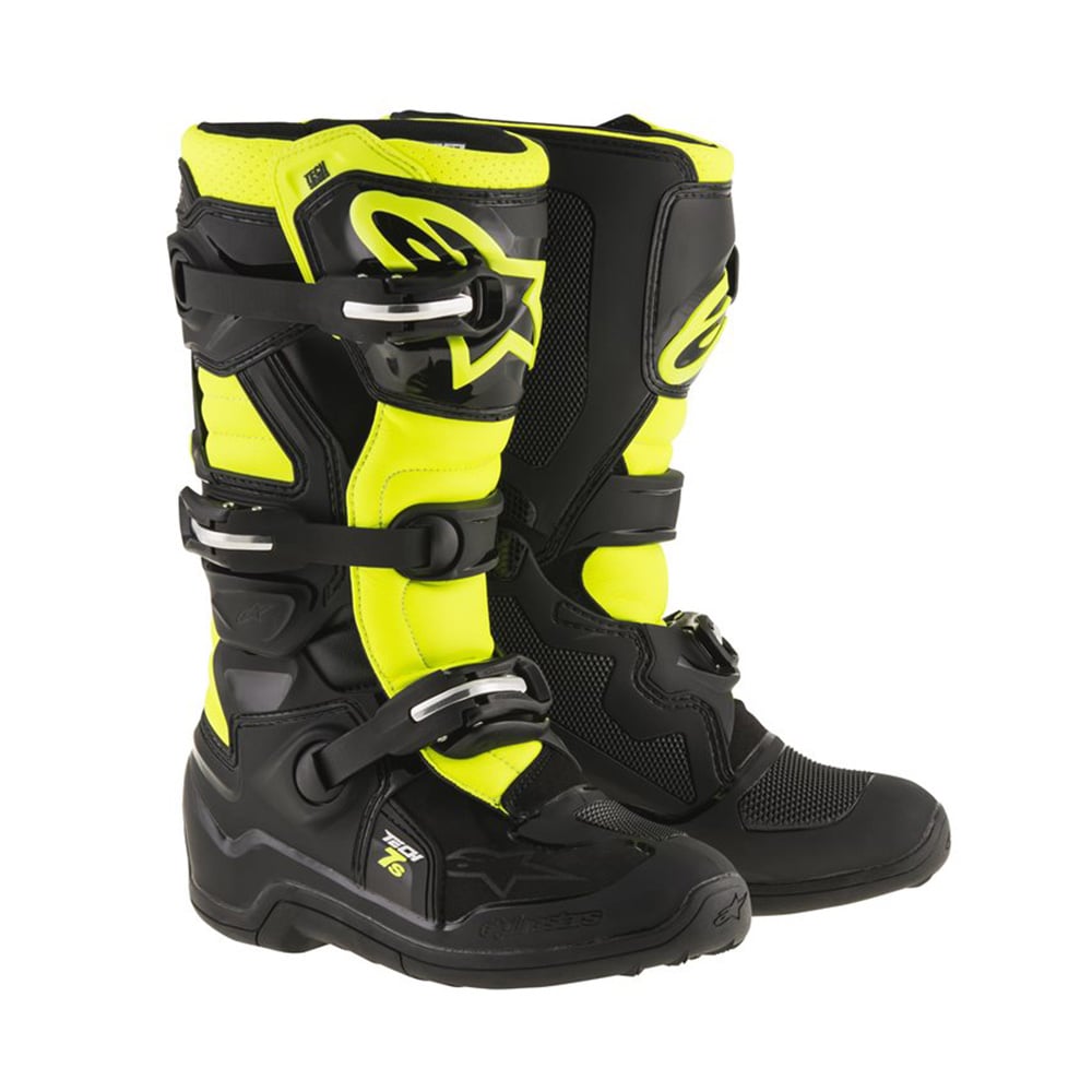 Image of Alpinestars Youth Tech 7S Boots Black Yellow Fluo Size US 4 EN