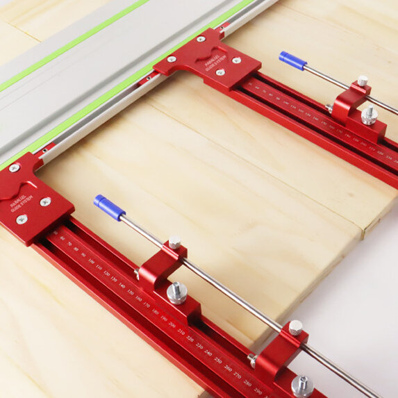 Image of Aluminum Alloy Parallel Guide System for Repeatable Cuts for Track Saw Rail Fit for Festool Woodworking Tools