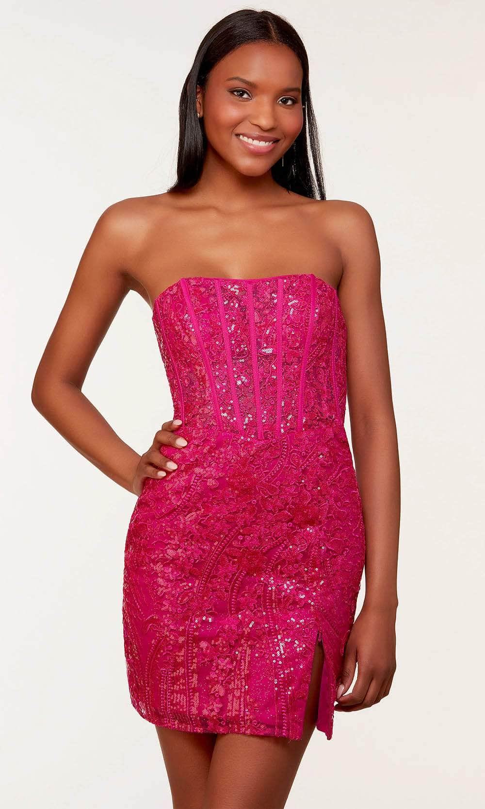 Image of Alyce Paris 4616 - Sequin Corset Homecoming Dress