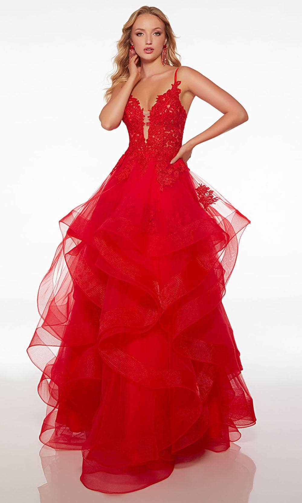 Image of Alyce Paris 61476 - Applique Bodice Prom Dress
