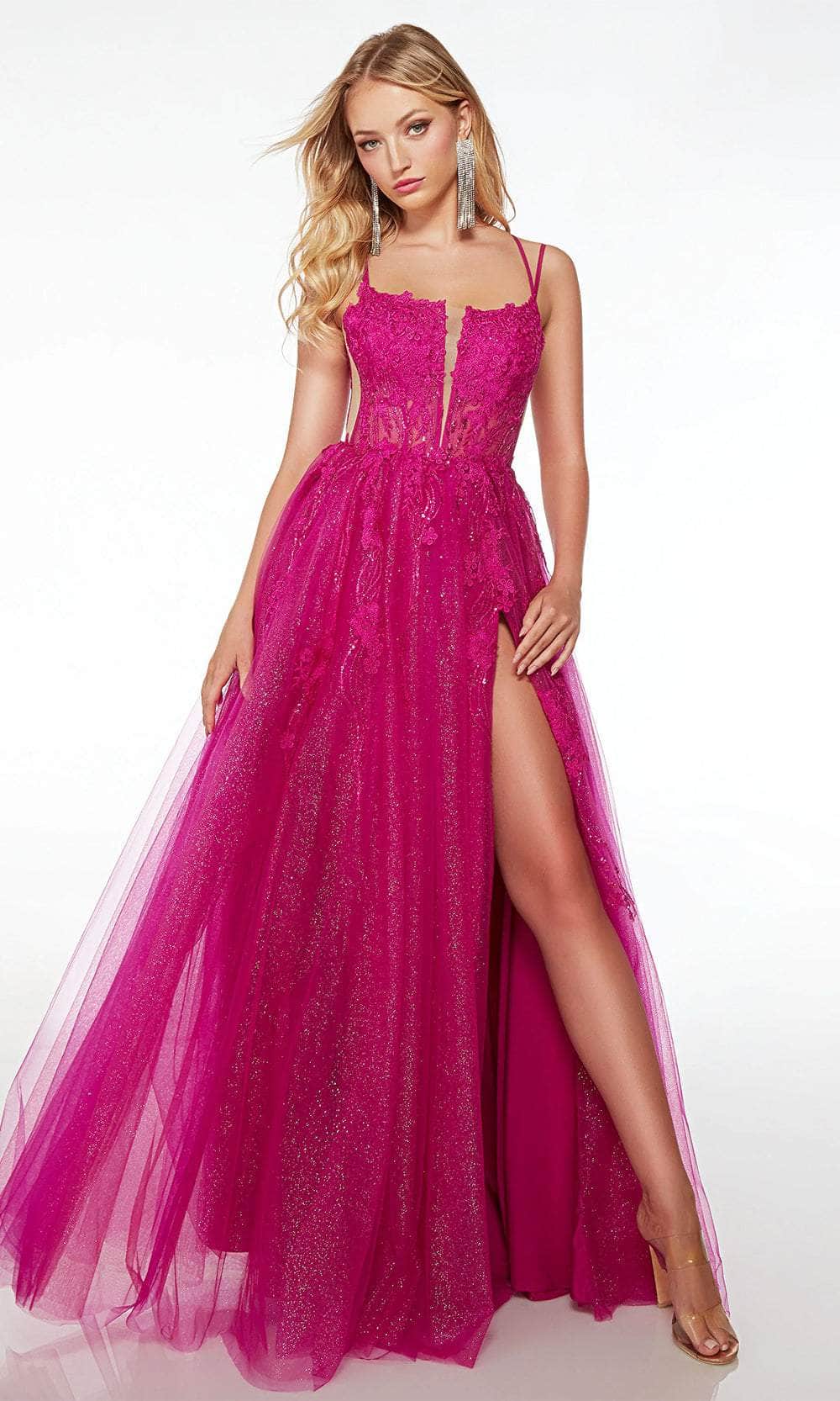 Image of Alyce Paris 61498 - Lace Sleeveless Corset Prom Dress