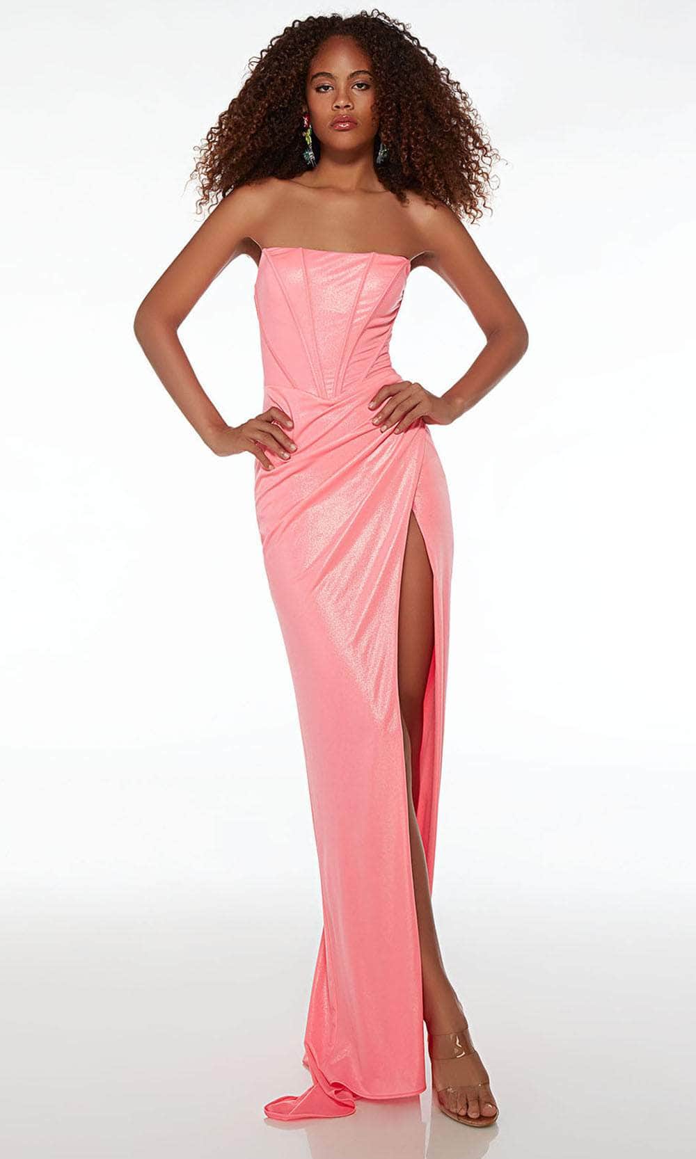Image of Alyce Paris 61512 - Strapless Metallic Prom Dress