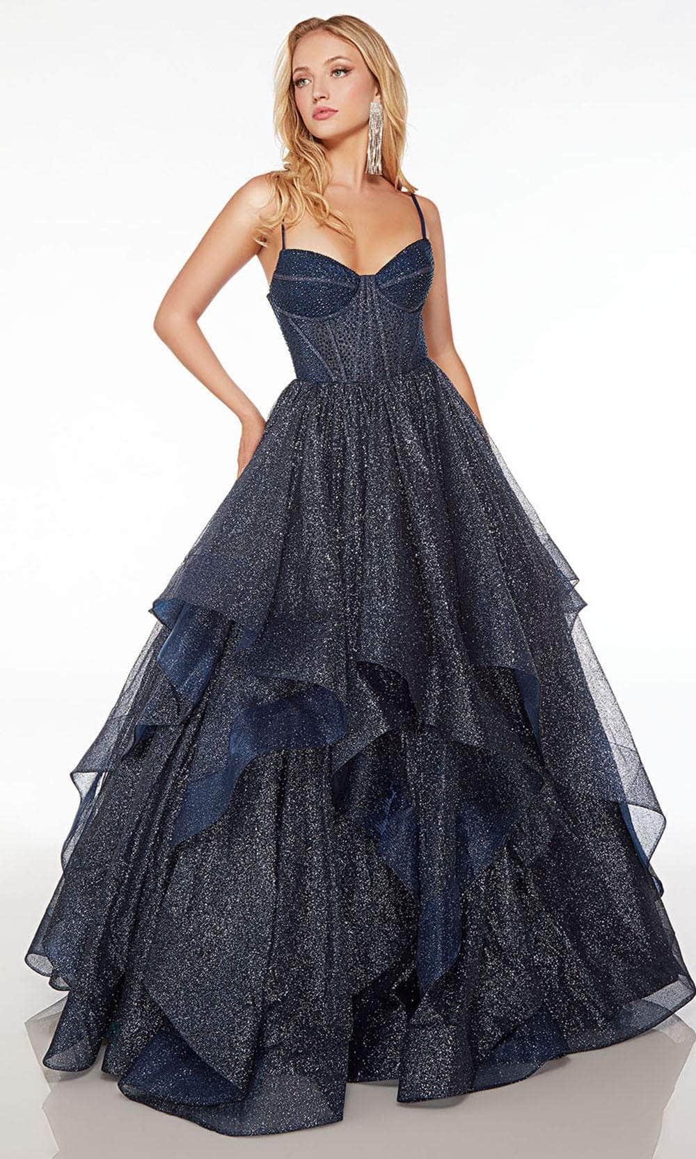 Image of Alyce Paris 61637 - Bustier Glitter Prom Dress