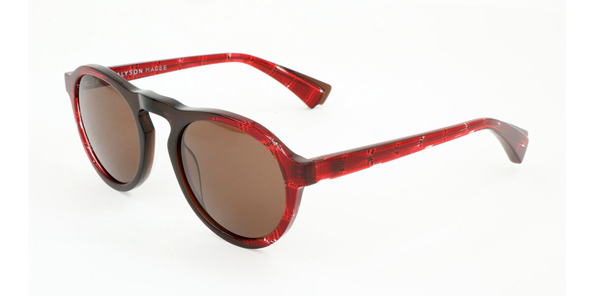 Image of Alyson Magee AM5011 284 49 Lunettes De Soleil Homme Rouges FR