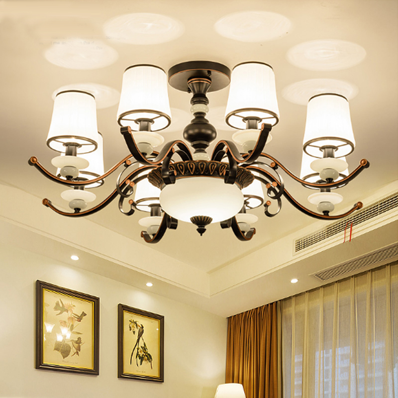 Image of American classical living room ceiling lamp bedroom light dining kitchen LED lights modern romantic coffee house ceiling lamps European style