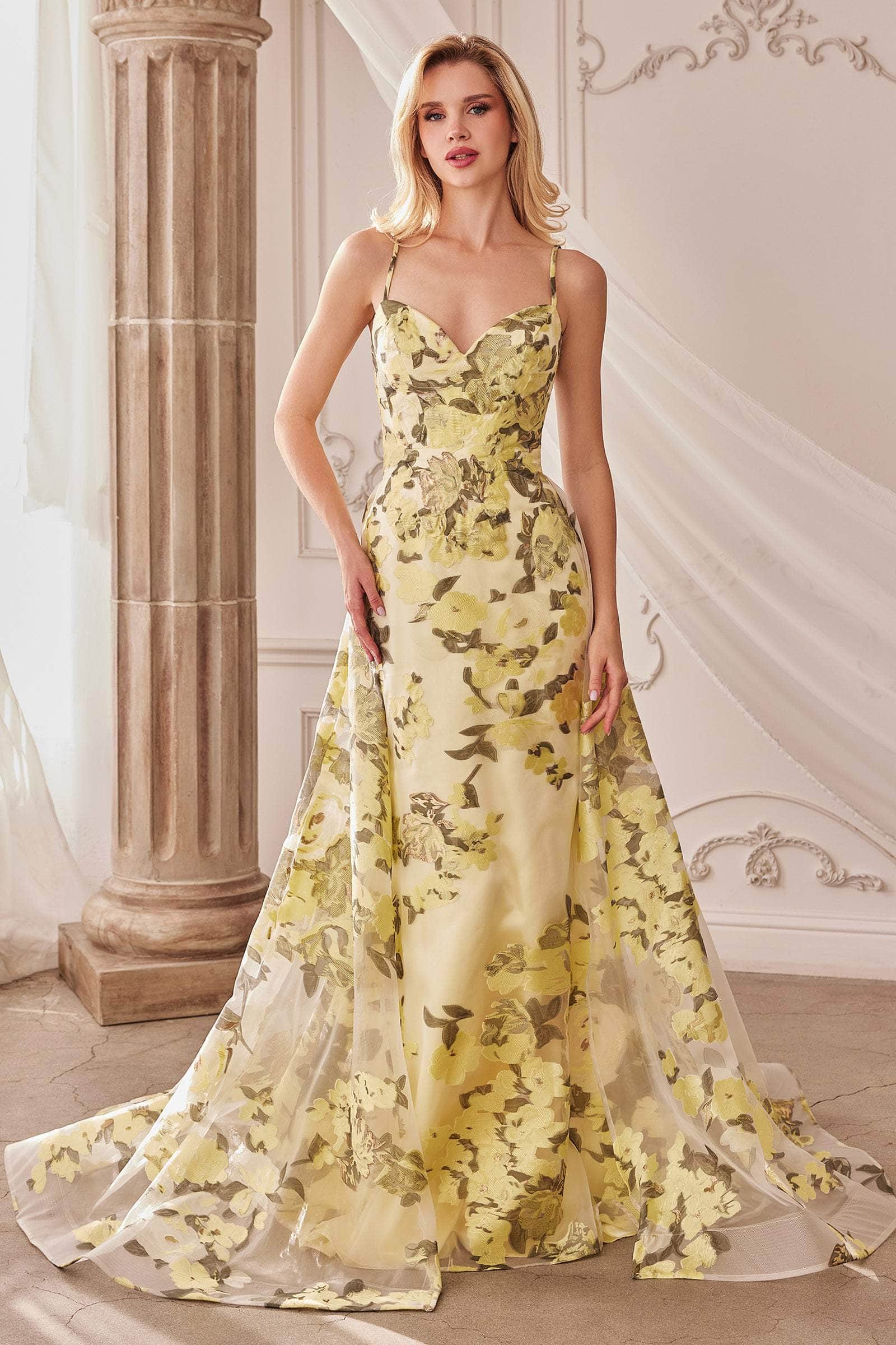 Image of Andrea and Leo A0770 - Floral Sleeveless Prom Dress