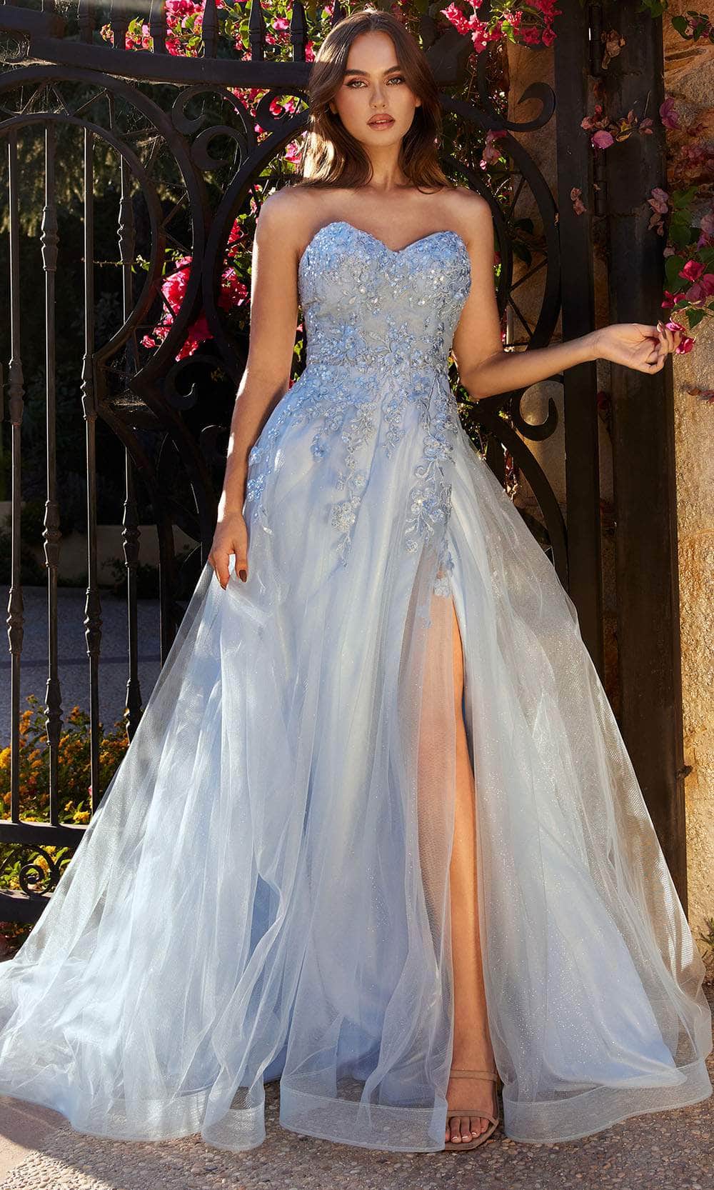 Image of Andrea and Leo A1339 - Sweetheart Beaded Lace Evening Dress