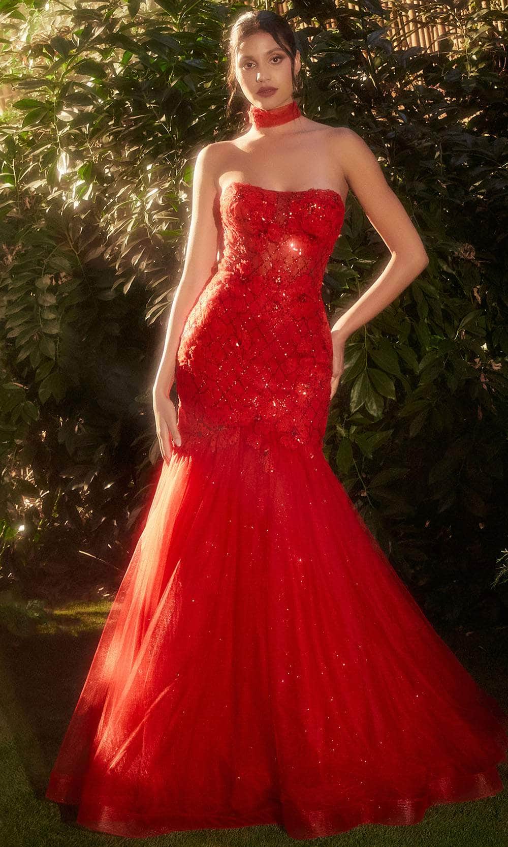 Image of Andrea and Leo A1345 - Strapless Beaded Lattice Evening Dress