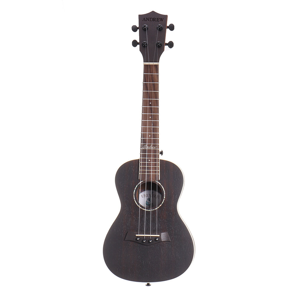 Image of Andrew 23 Inch Acacia High Molecular Carbon String Log Color Ukulele for Guitar Player