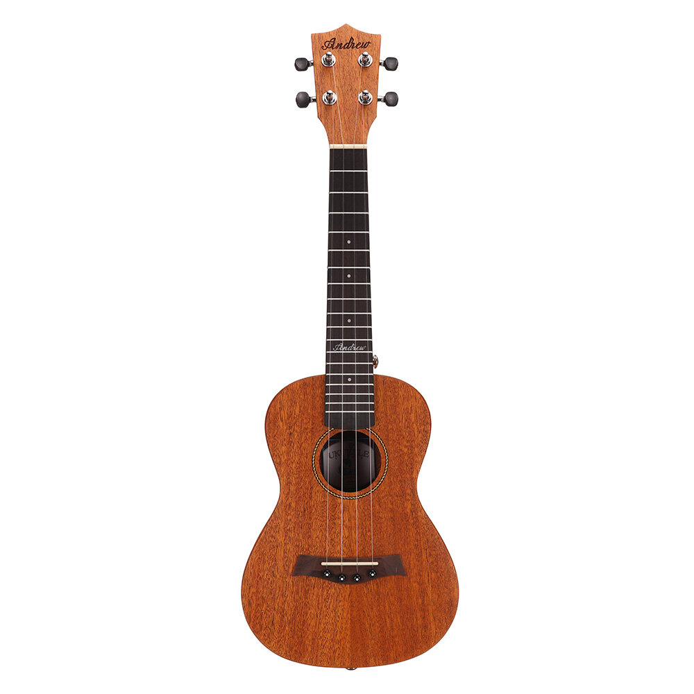 Image of Andrew 23 Inch Mahogany High Molecular Carbon String Log Color Ukulele for Guitar Player