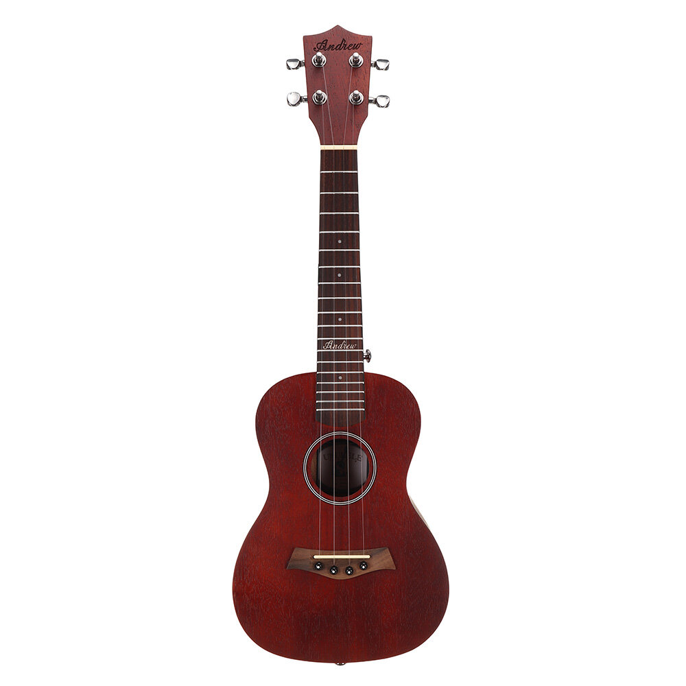 Image of Andrew 23 Inch Mahogany High Molecular Carbon String Retro Color Ukulele for Guitar Player