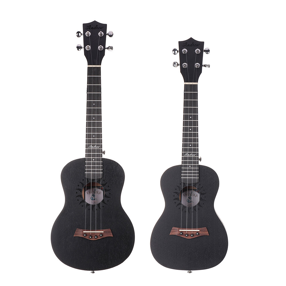 Image of Andrew 23/26 Inch Mahogany High Molecular Carbon String Retro Ukelele for Guitar Player