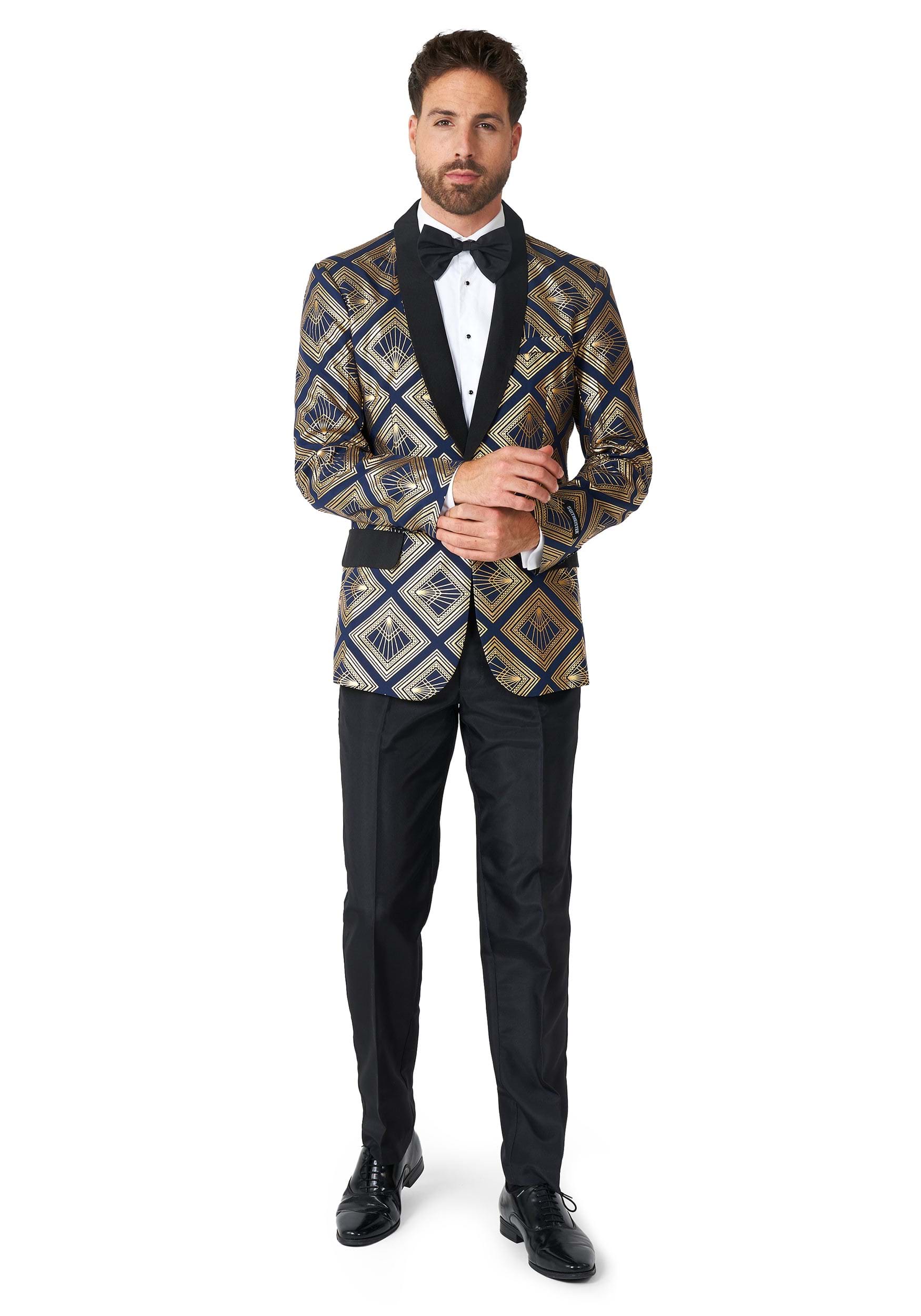 Image of Art Deco Suitmeister Deep Navy | Formal Apparel for Men ID OSOBAS1024-S