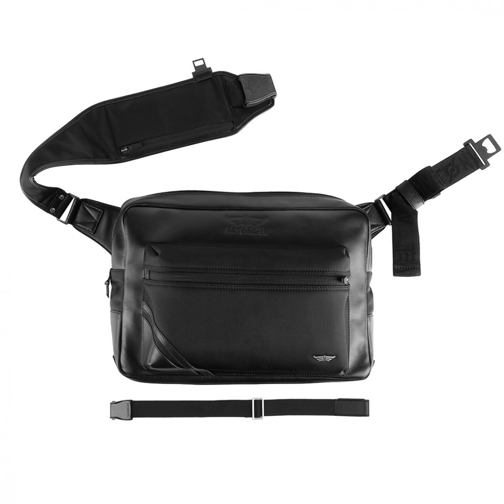 Image of Artonvel Original Black Messenger Bag Size EN