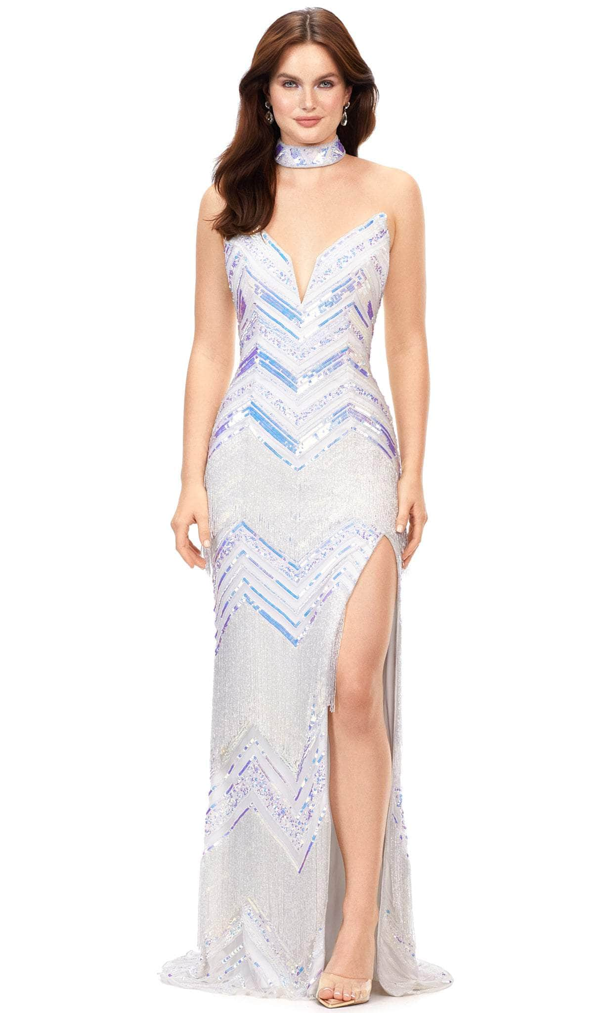 Image of Ashley Lauren 11259 - Strapless With Collar Evening Gown