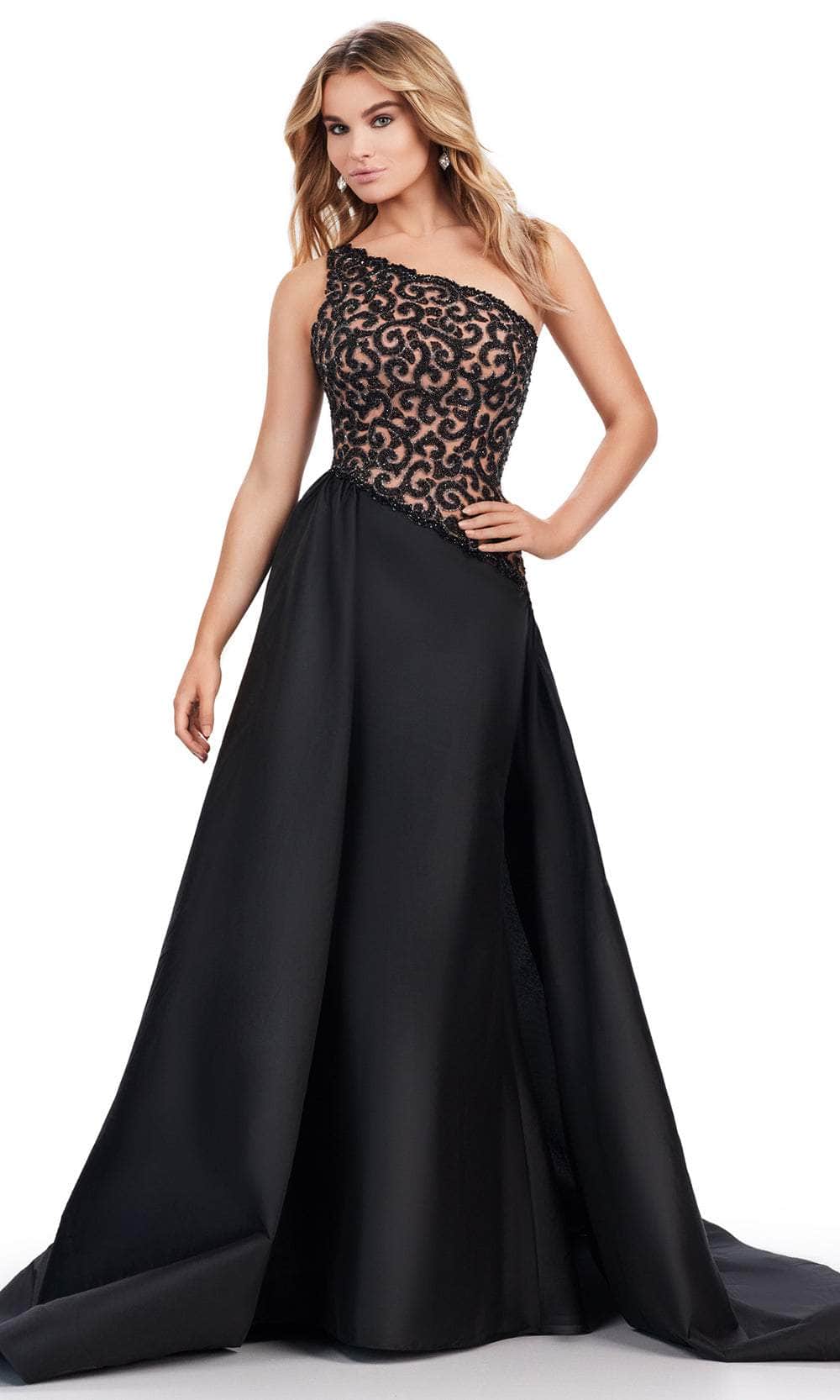 Image of Ashley Lauren 11456 - One Shoulder Overskirt Prom Dress