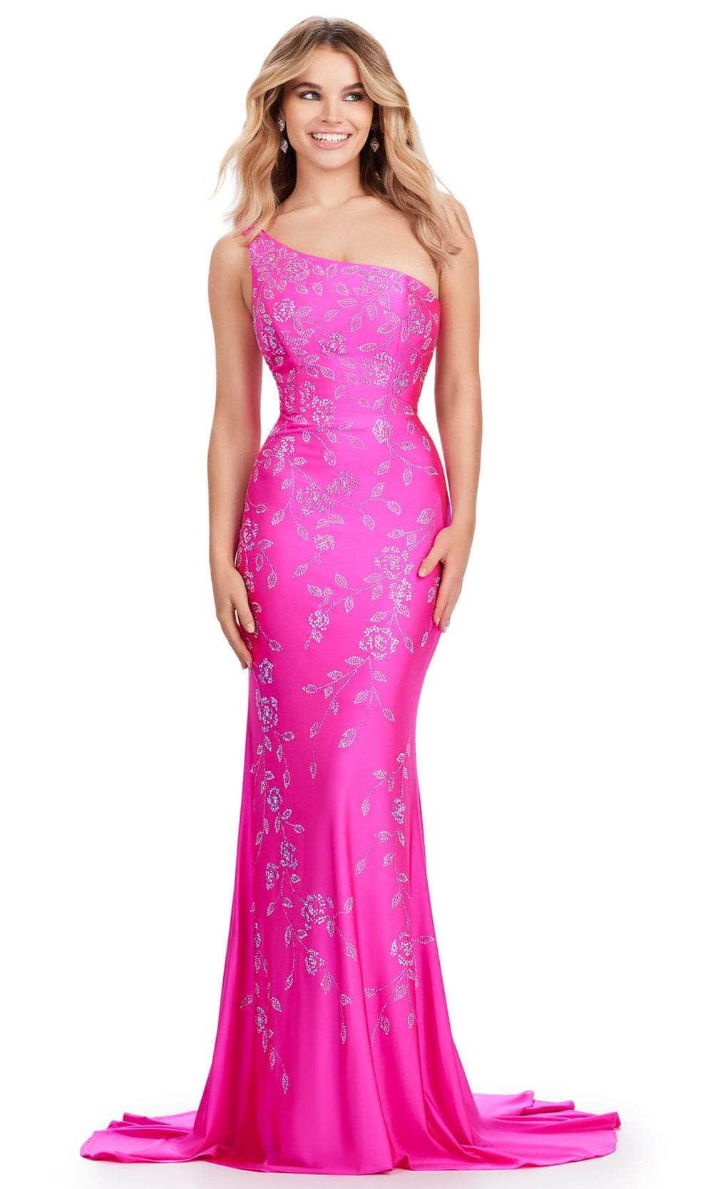 Image of Ashley Lauren 11525 - One Shoulder Jersey Prom Dress