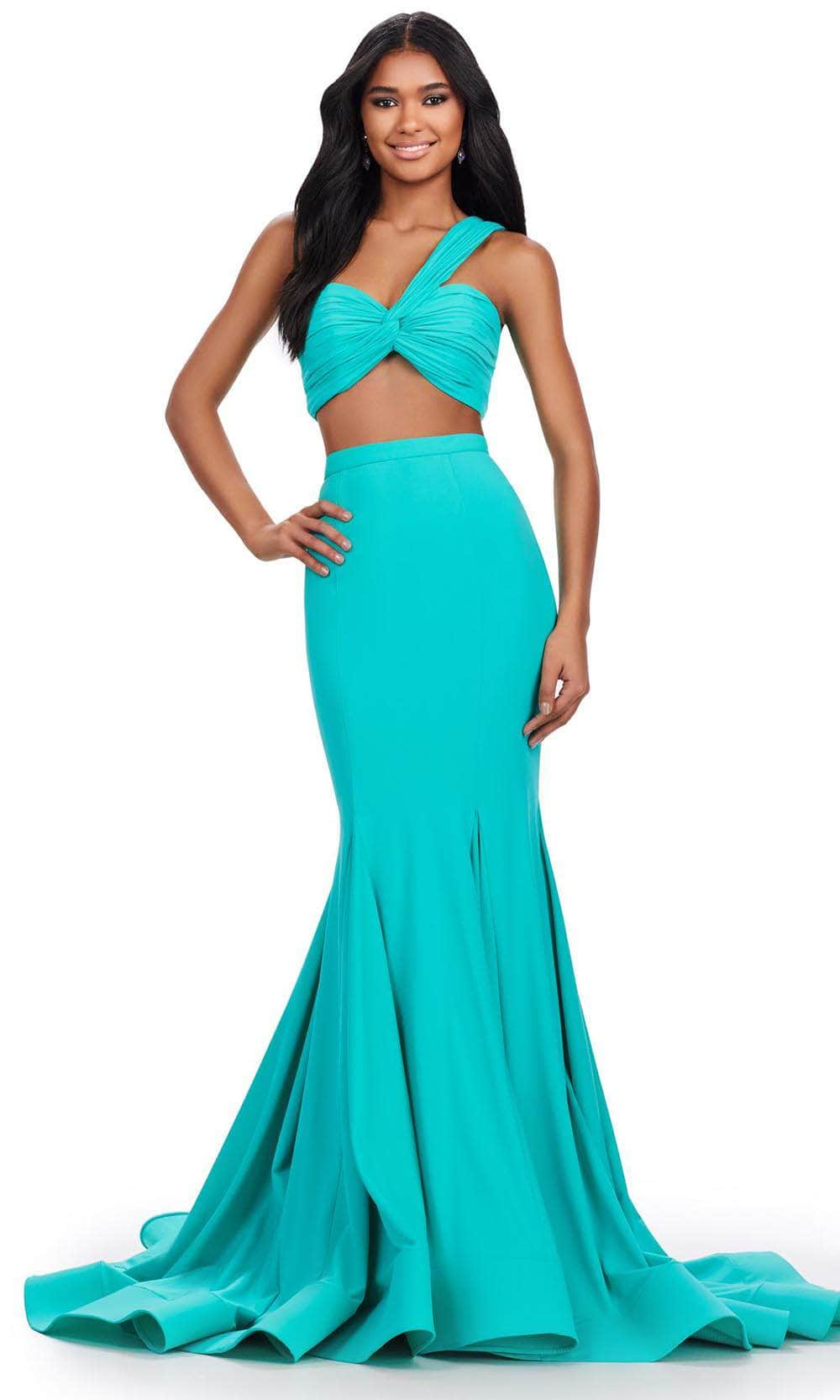 Image of Ashley Lauren 11646 - Asymmetric Two Piece Prom Gown