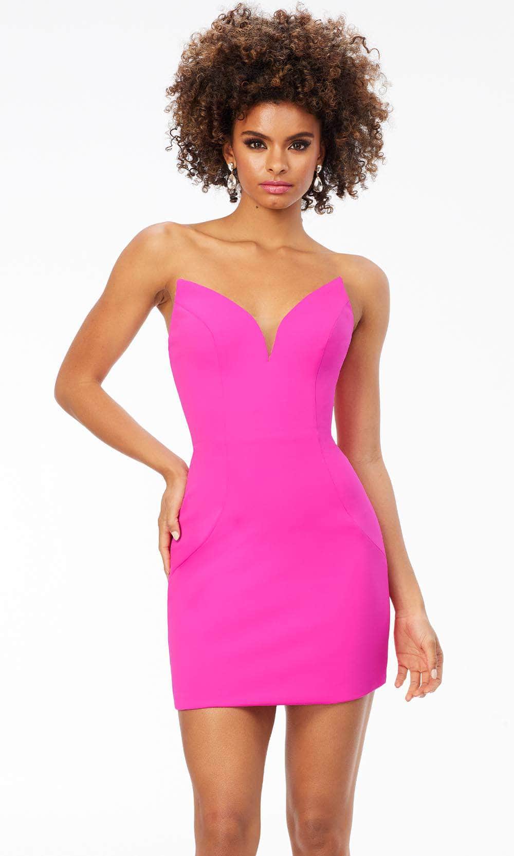 Image of Ashley Lauren 4539 - Edgy Sweetheart Cocktail Dress