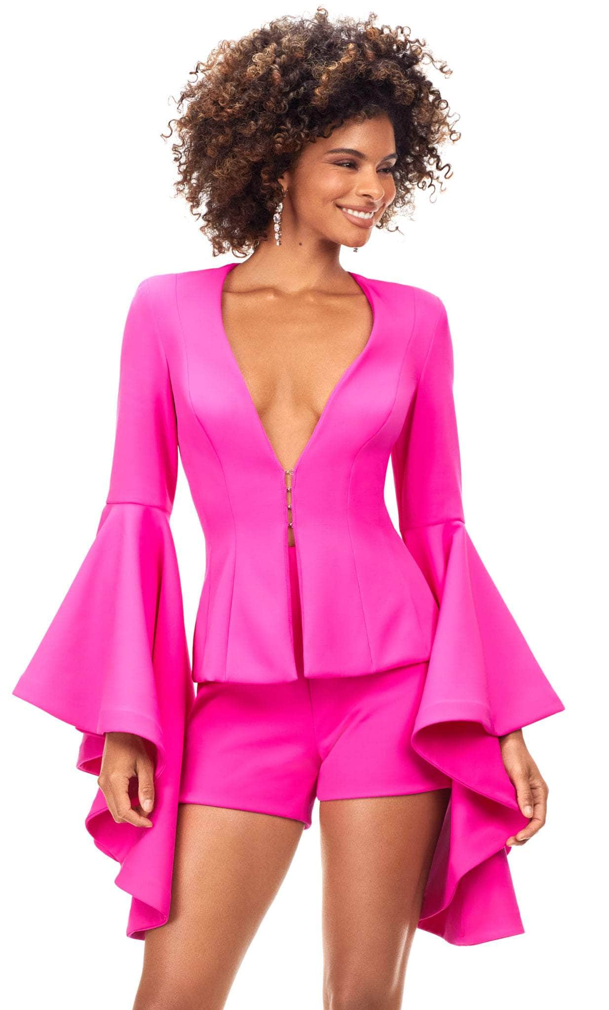 Image of Ashley Lauren 4572 - Two-Piece Long Sleeved Romper