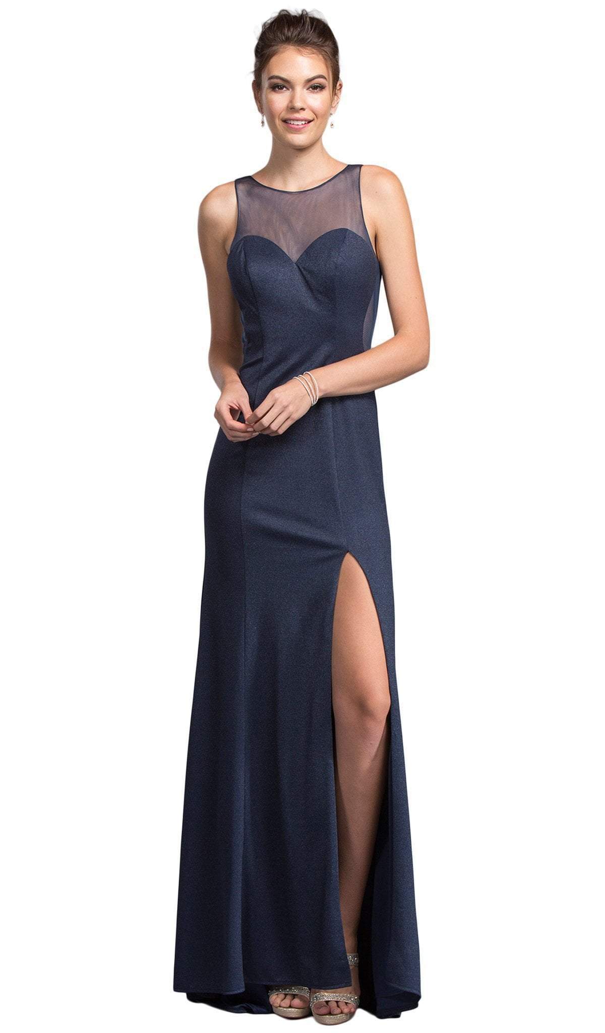 Image of Aspeed Design - Chic Illusion Bateau Affordable Prom Dress