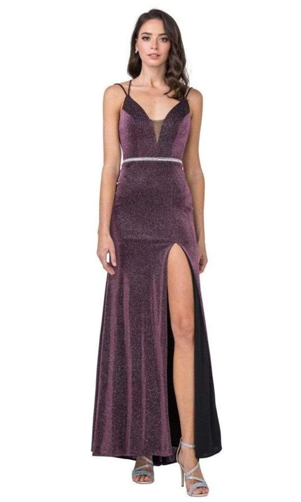 Image of Aspeed Design - D418 Glittered Strappy Back Long Dress