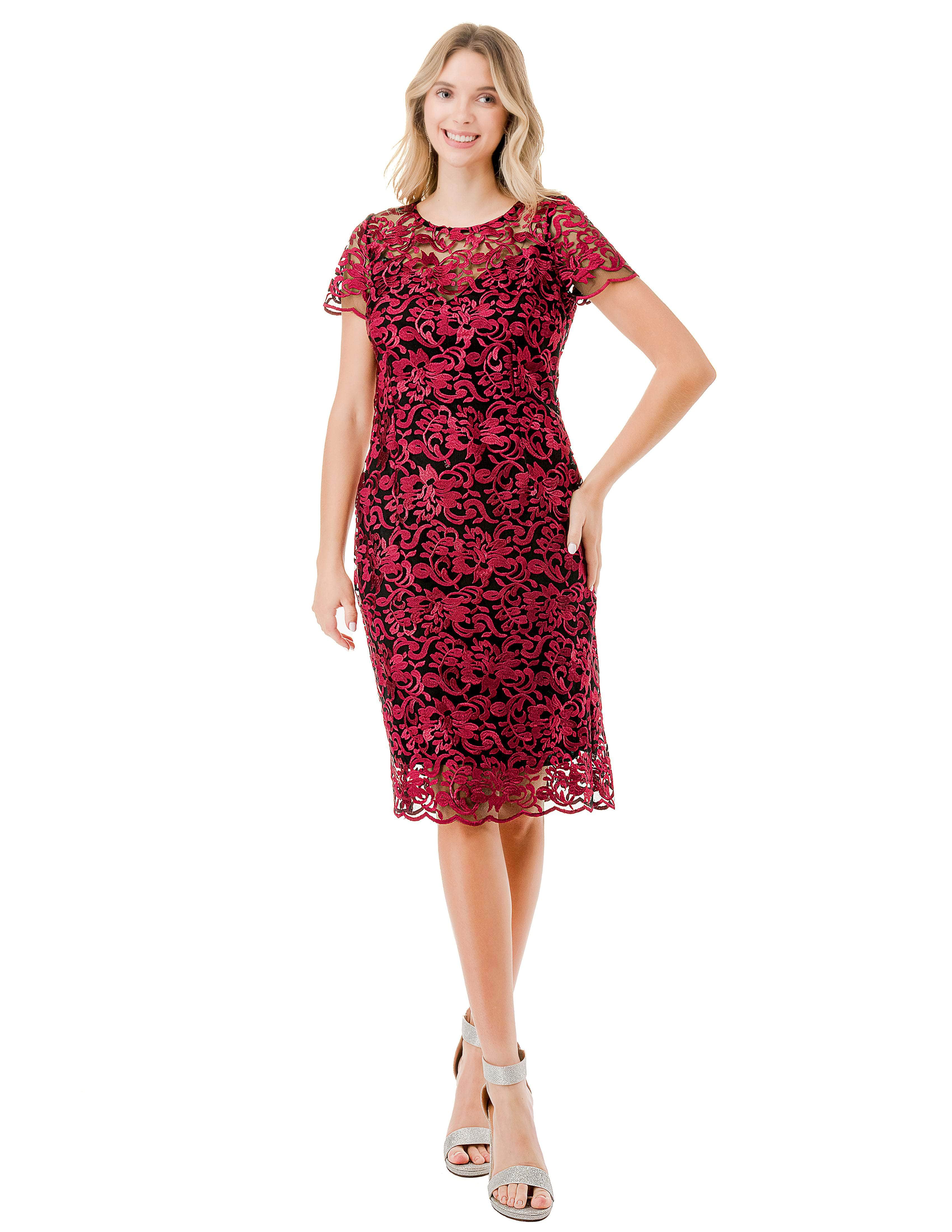 Image of Aspeed Design D713 - Illusion Jewel Knee Length Formal Dress