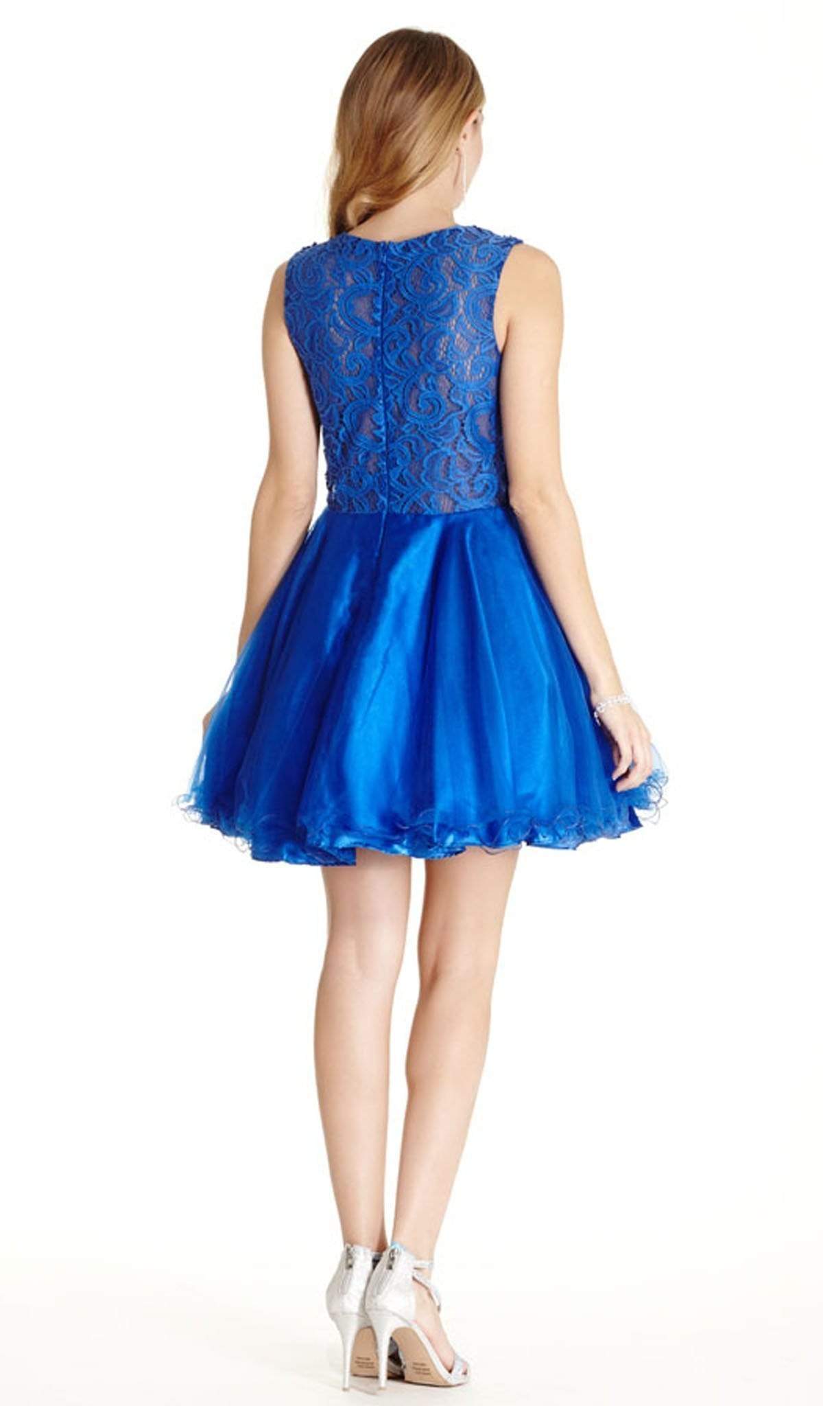 Image of Aspeed Design - Floral Lace A-line Homecoming Dress
