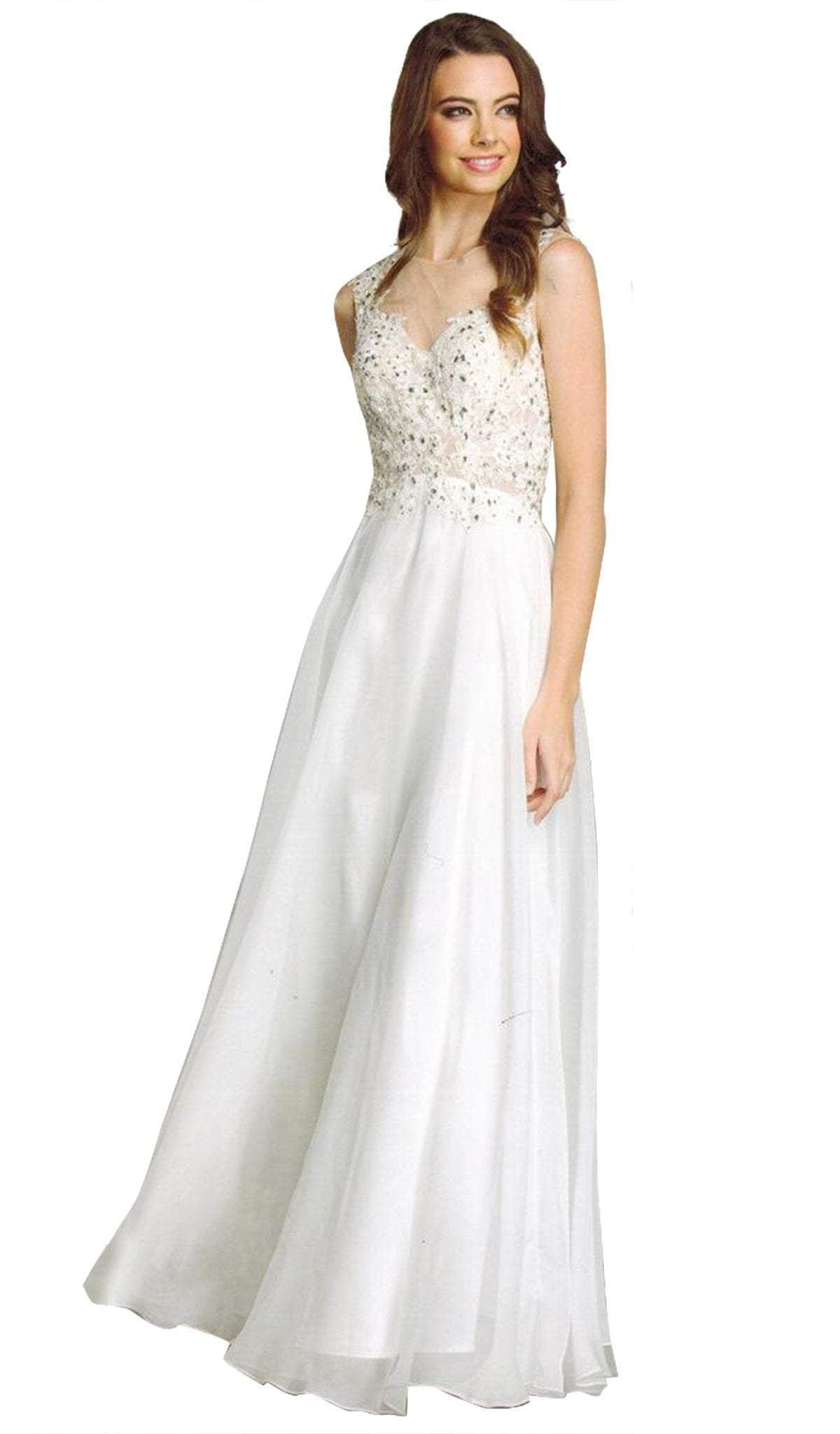 Image of Aspeed Design - Illusion Back Long A-Line Prom Dress