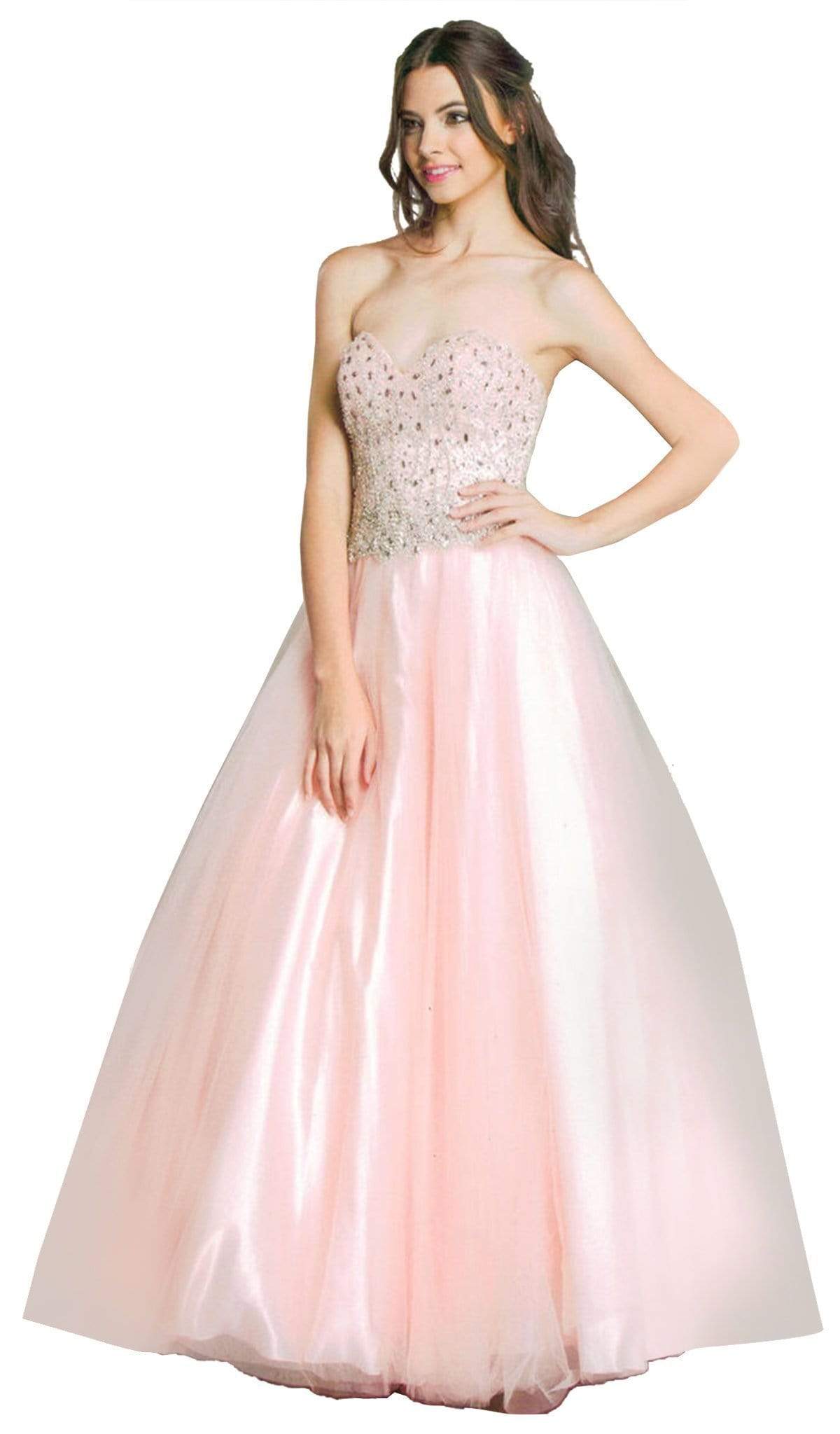 Image of Aspeed Design - Iridescent Sweetheart A-Line Evening Gown