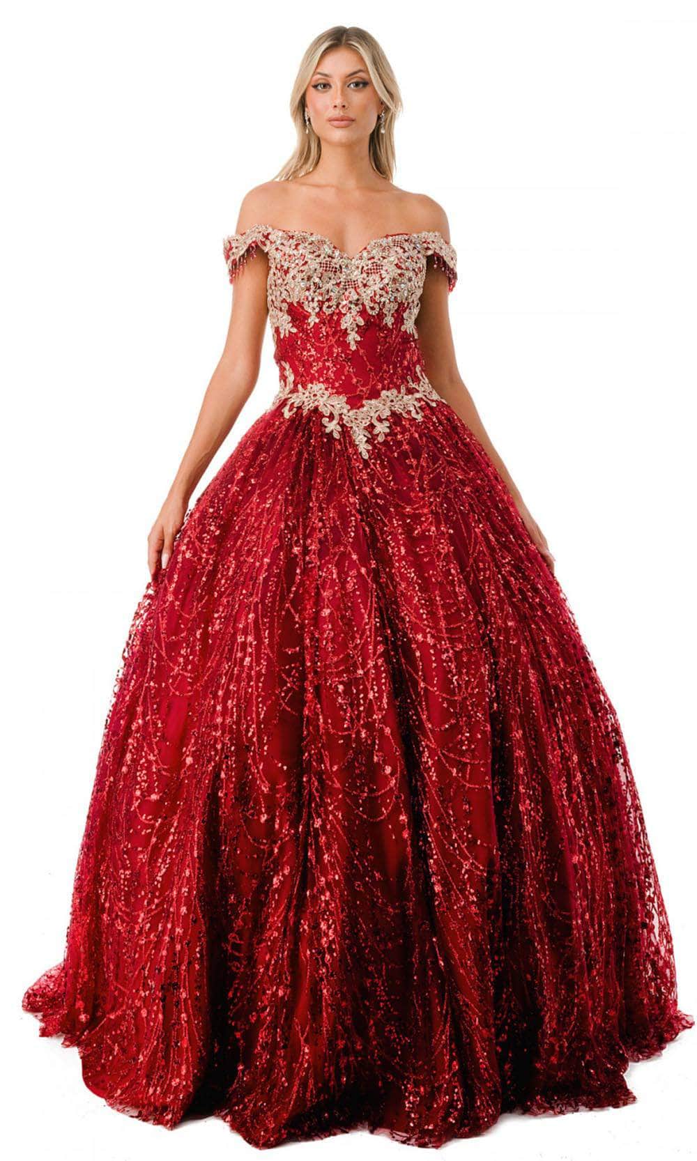 Image of Aspeed Design L2364 - Sweetheart Lace-Up Glitter Ballgown
