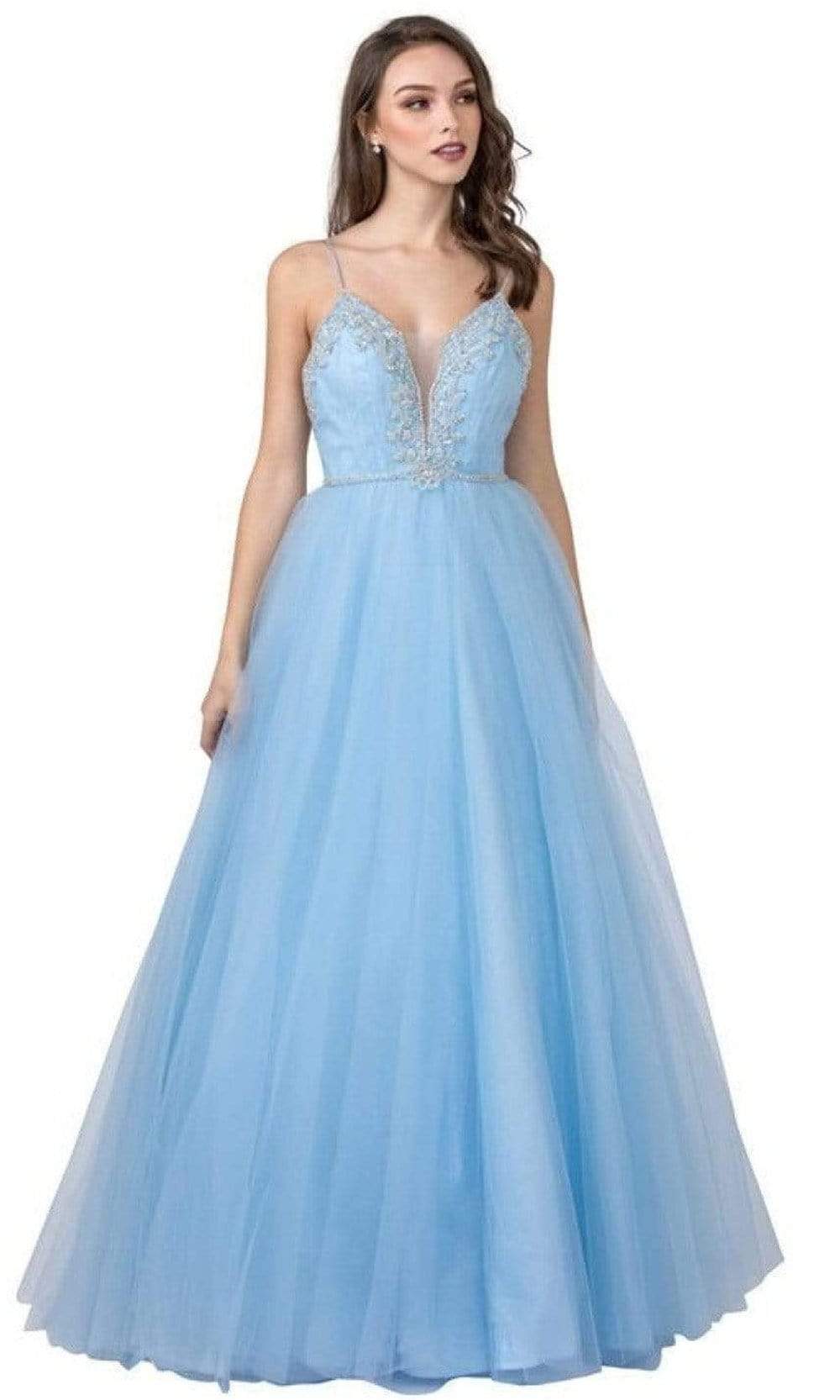 Image of Aspeed Design - L2379 Beaded Full Length Simple Prom Dress