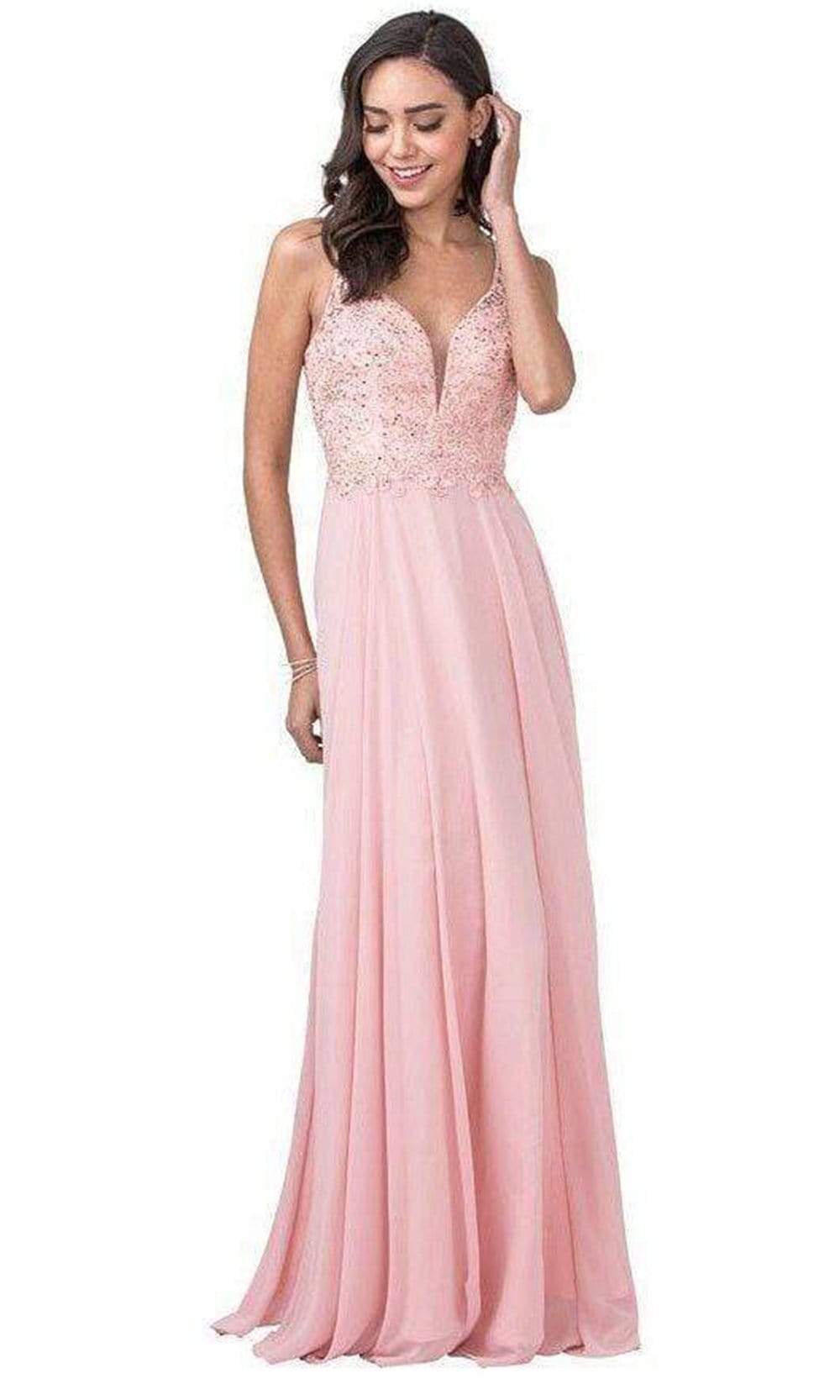 Image of Aspeed Design - L2385 Sleeveless Lace Ornate Long Dress