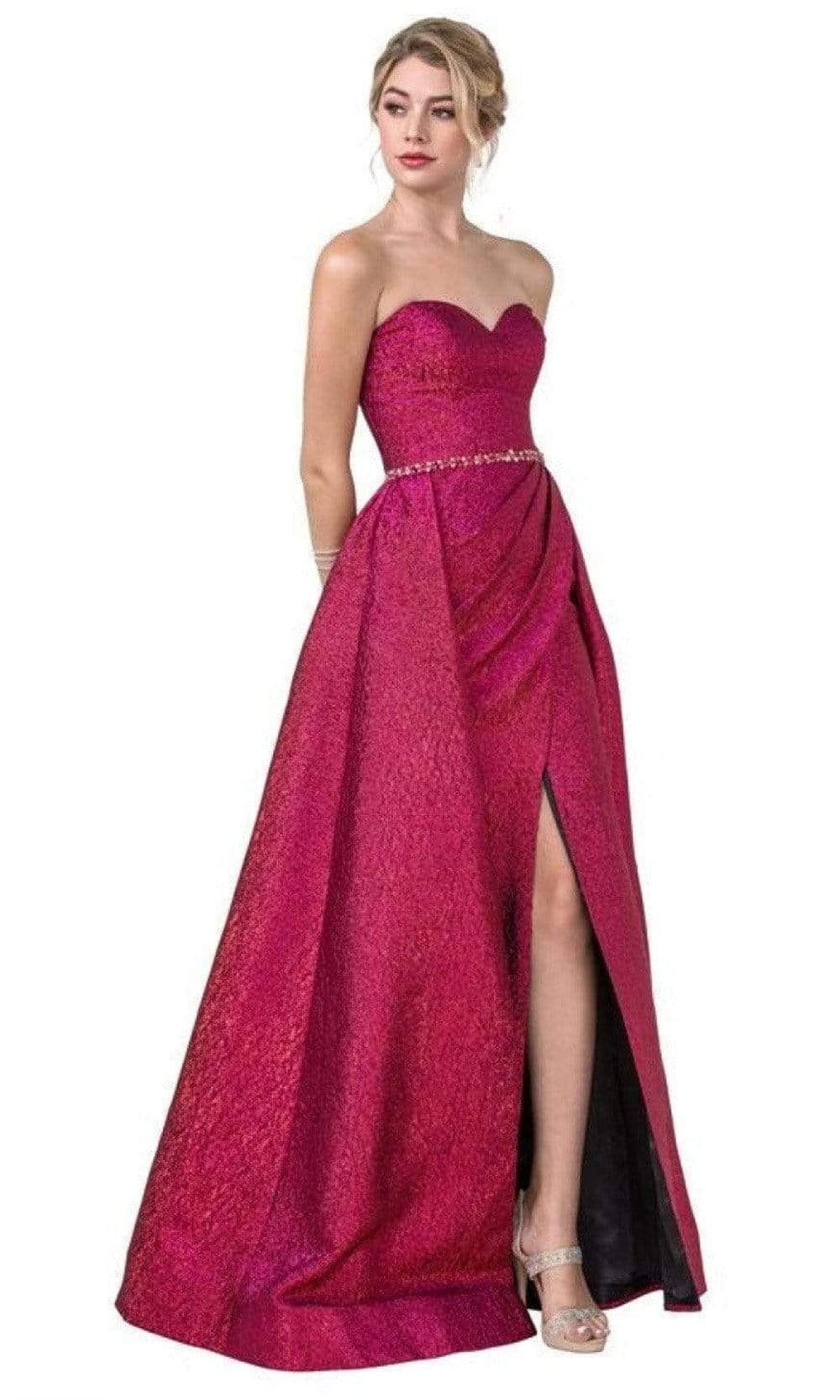 Image of Aspeed Design - L2427 A-Line Overskirt Sweetheart Evening Dress