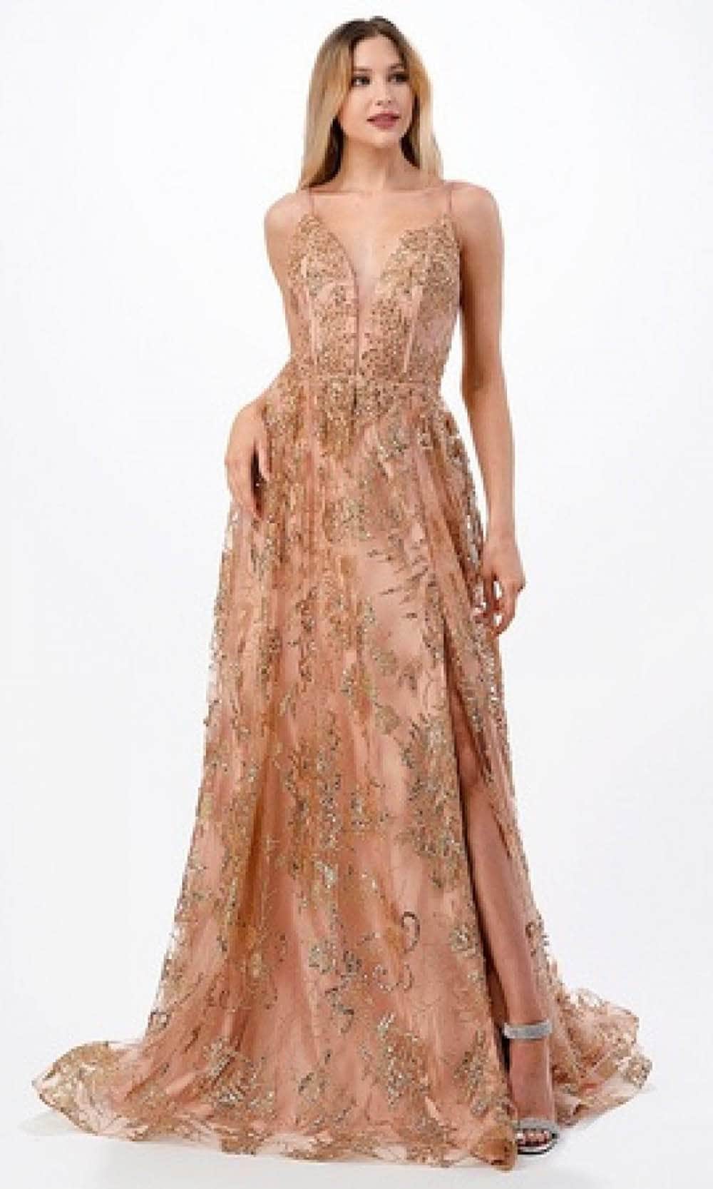 Image of Aspeed Design L2664 - Sleeveless Open Back Prom Dress