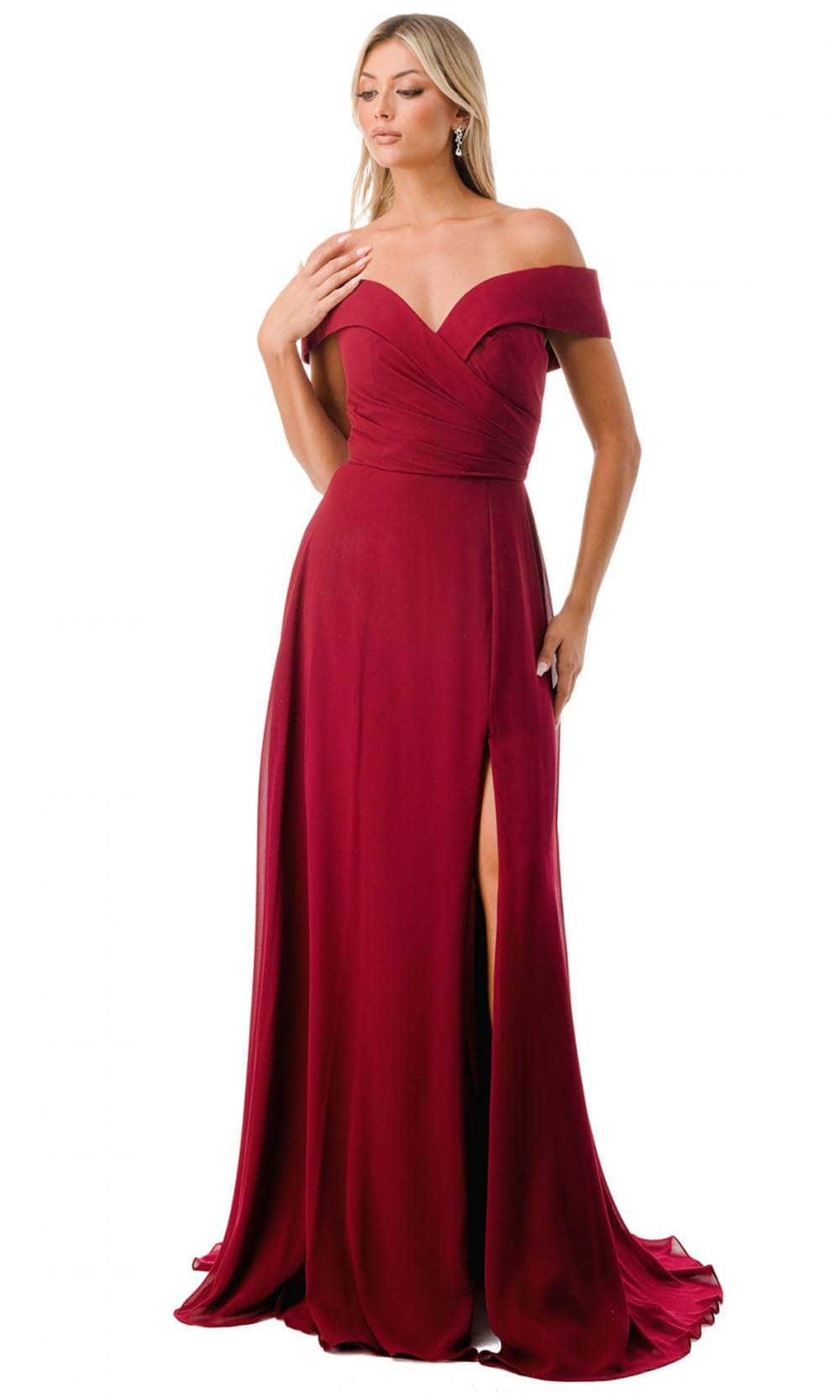 Image of Aspeed Design L2767Y - Foldover Off Shoulder Evening Gown