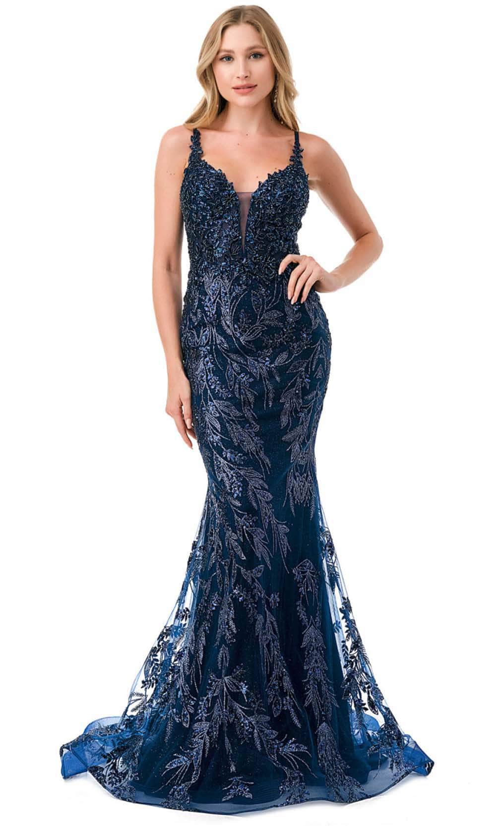 Image of Aspeed Design L2777B - Lace Up Mermaid Prom Dress