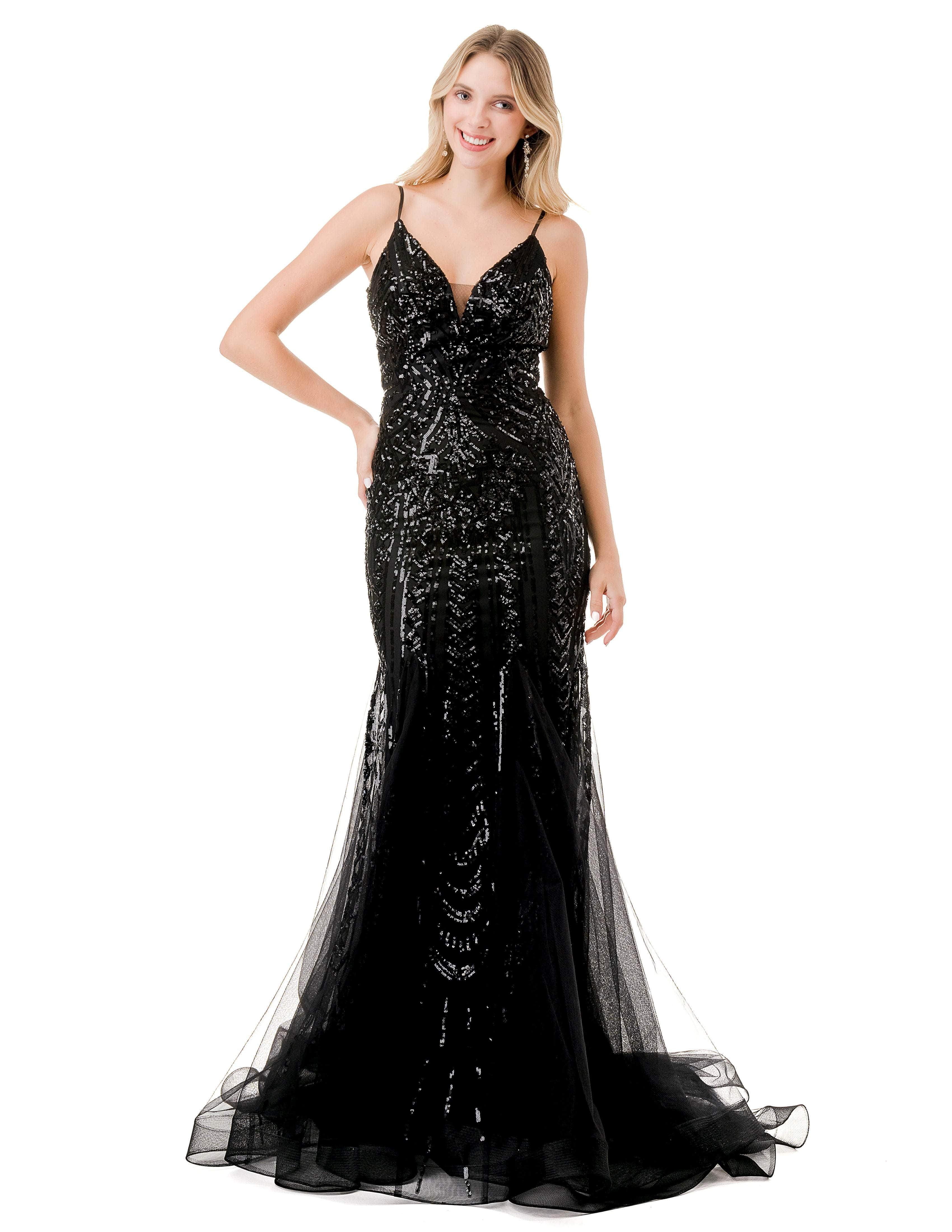 Image of Aspeed Design L2816J - Sequined Mermaid Evening Gown
