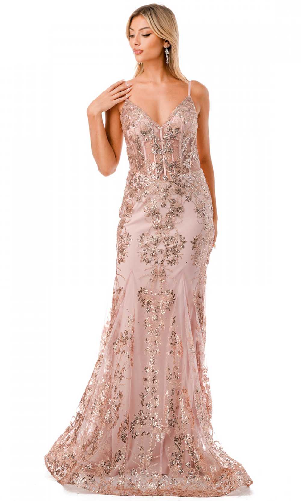 Image of Aspeed Design L2820W - Corset Bodice Mermaid Evening Gown
