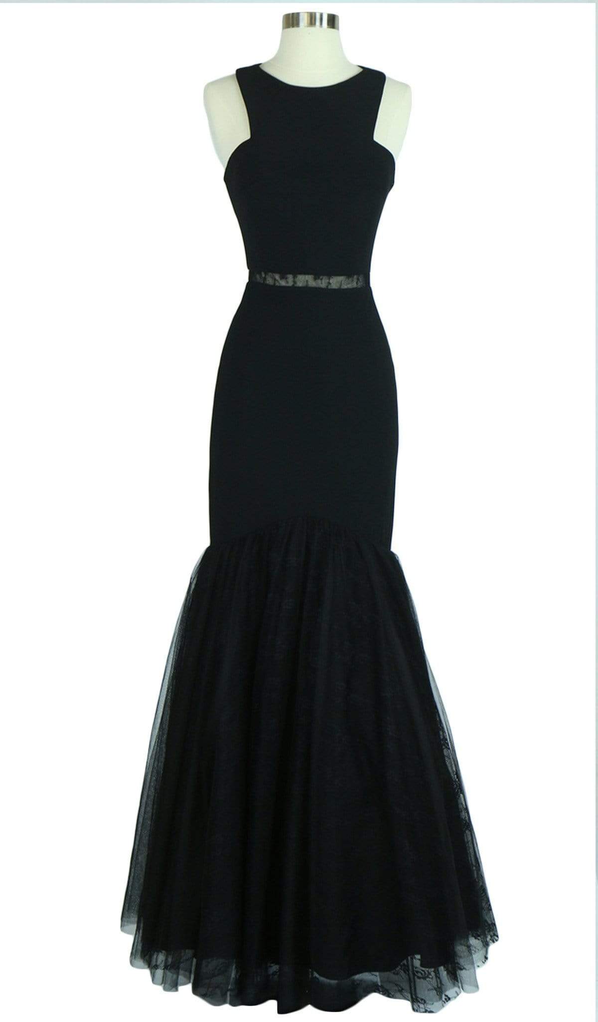 Image of Aspeed Design - Lace Halter Sheath Prom Dress