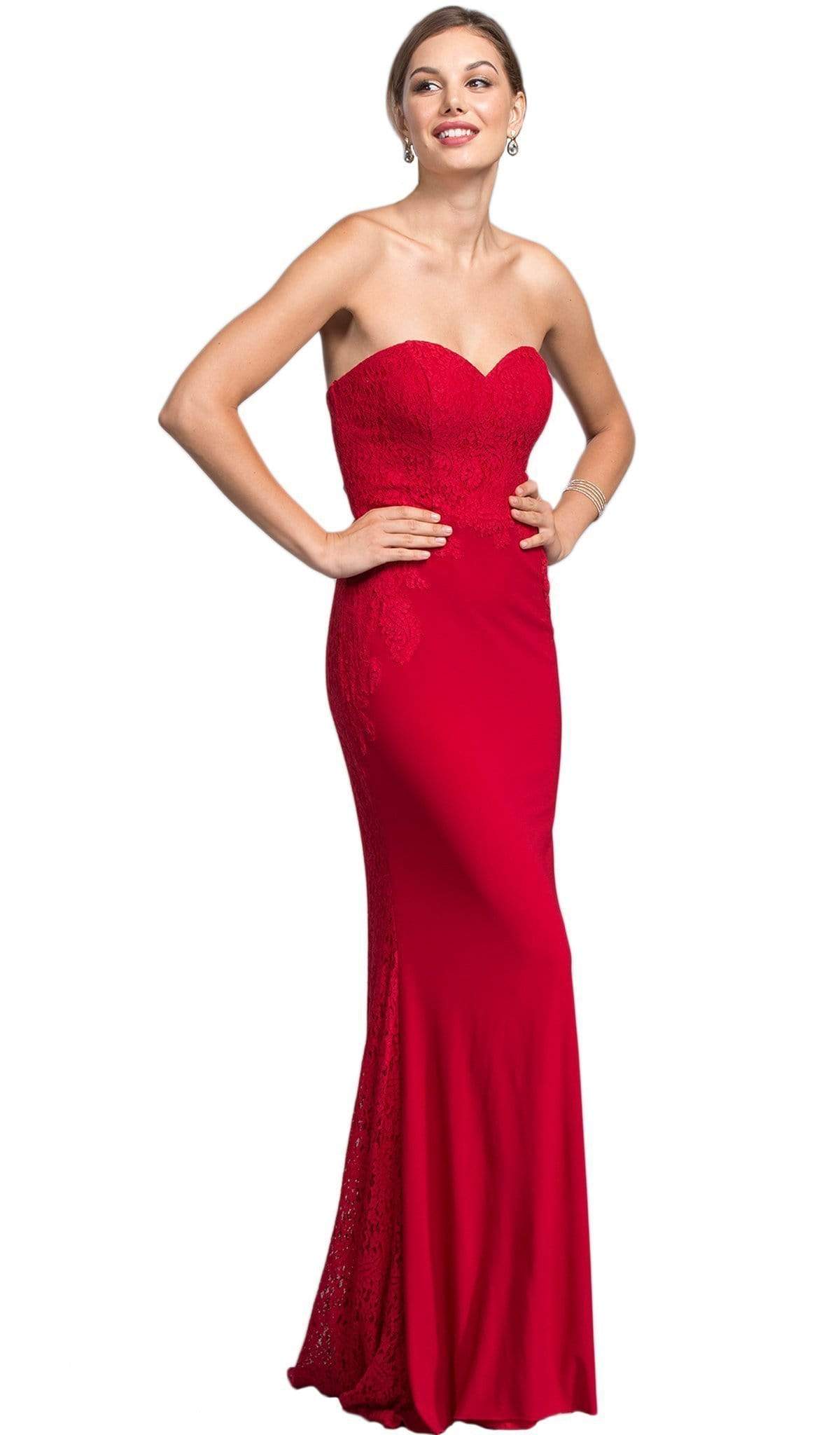 Image of Aspeed Design - Lace Strapless Sweetheart Prom Dress
