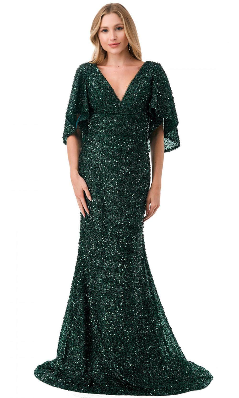 Image of Aspeed Design M2751T - V-Neck Mermaid Evening Gown