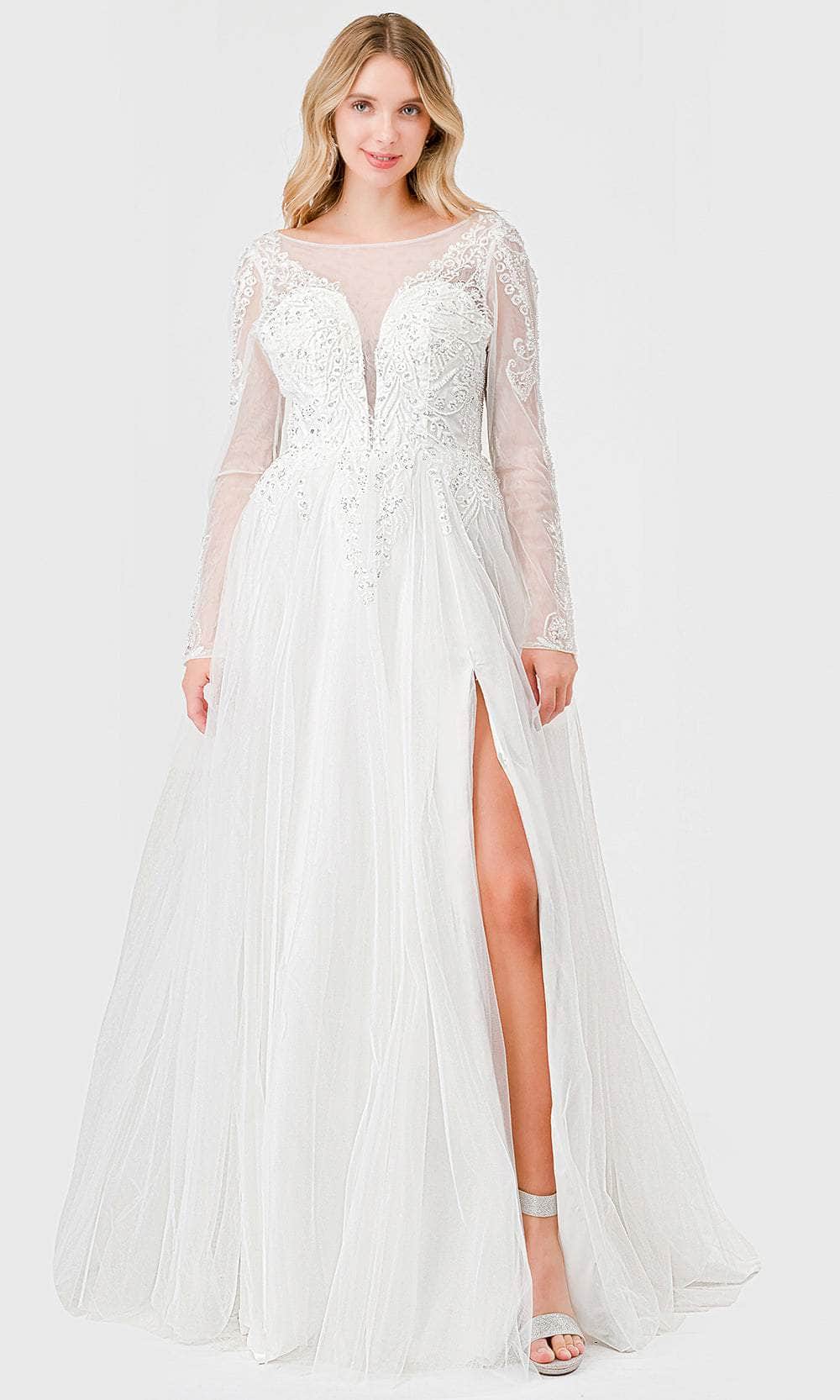Image of Aspeed Design MS0033 - Illusion Bateau Embellished Bridal Dress