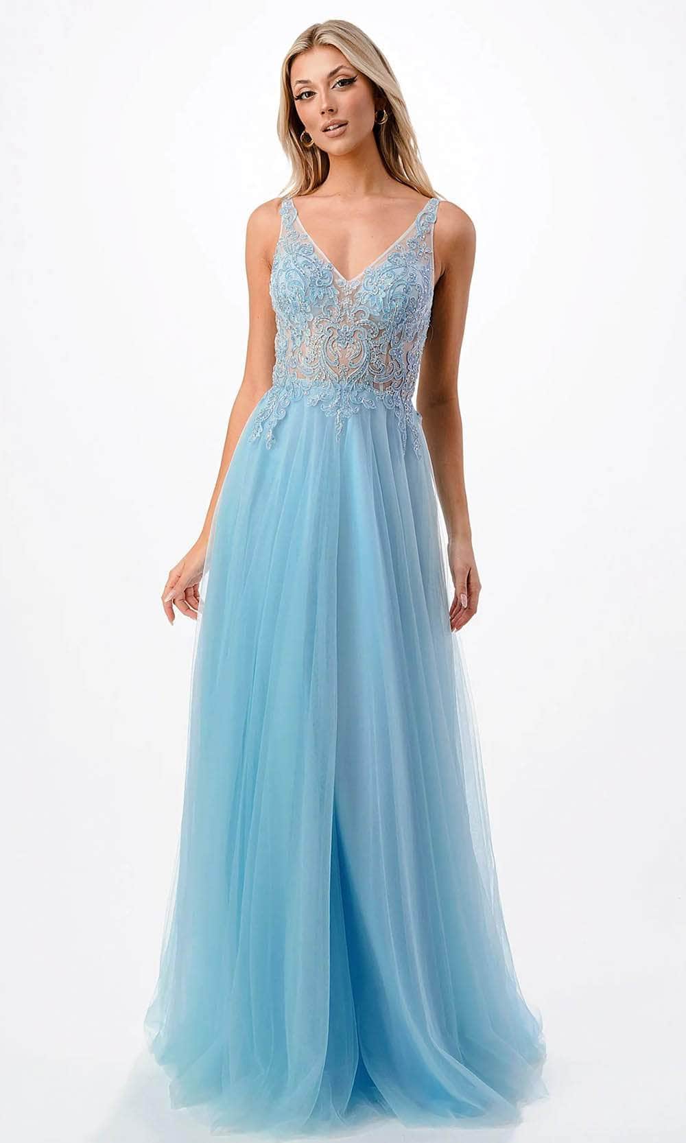 Image of Aspeed Design P2108 - Illusion Embroidered Prom Dress
