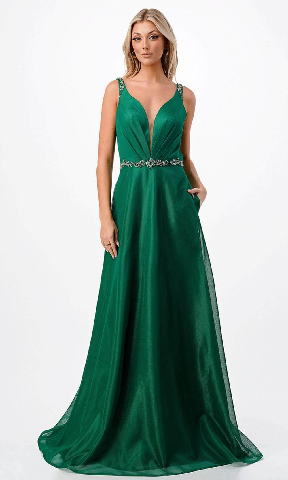 Image of Aspeed Design P2115 - Bejeweled Waist Evening Dress
