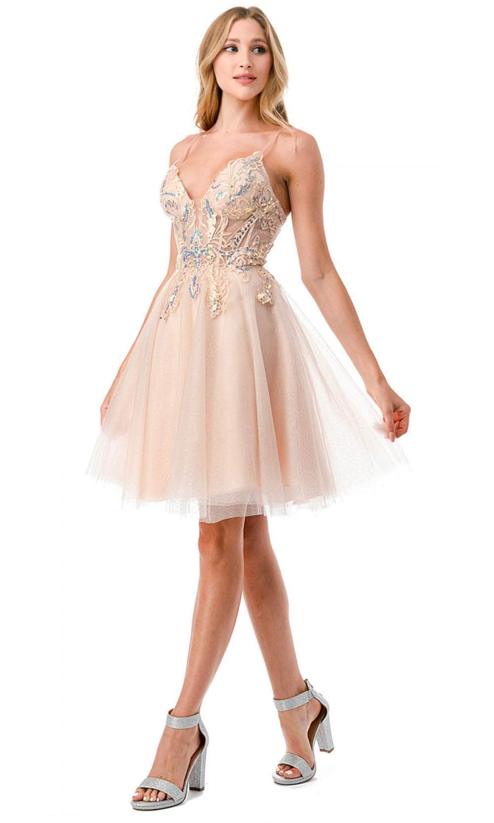 Image of Aspeed Design S2740M - Sequin Butterfly Homecoming Dress