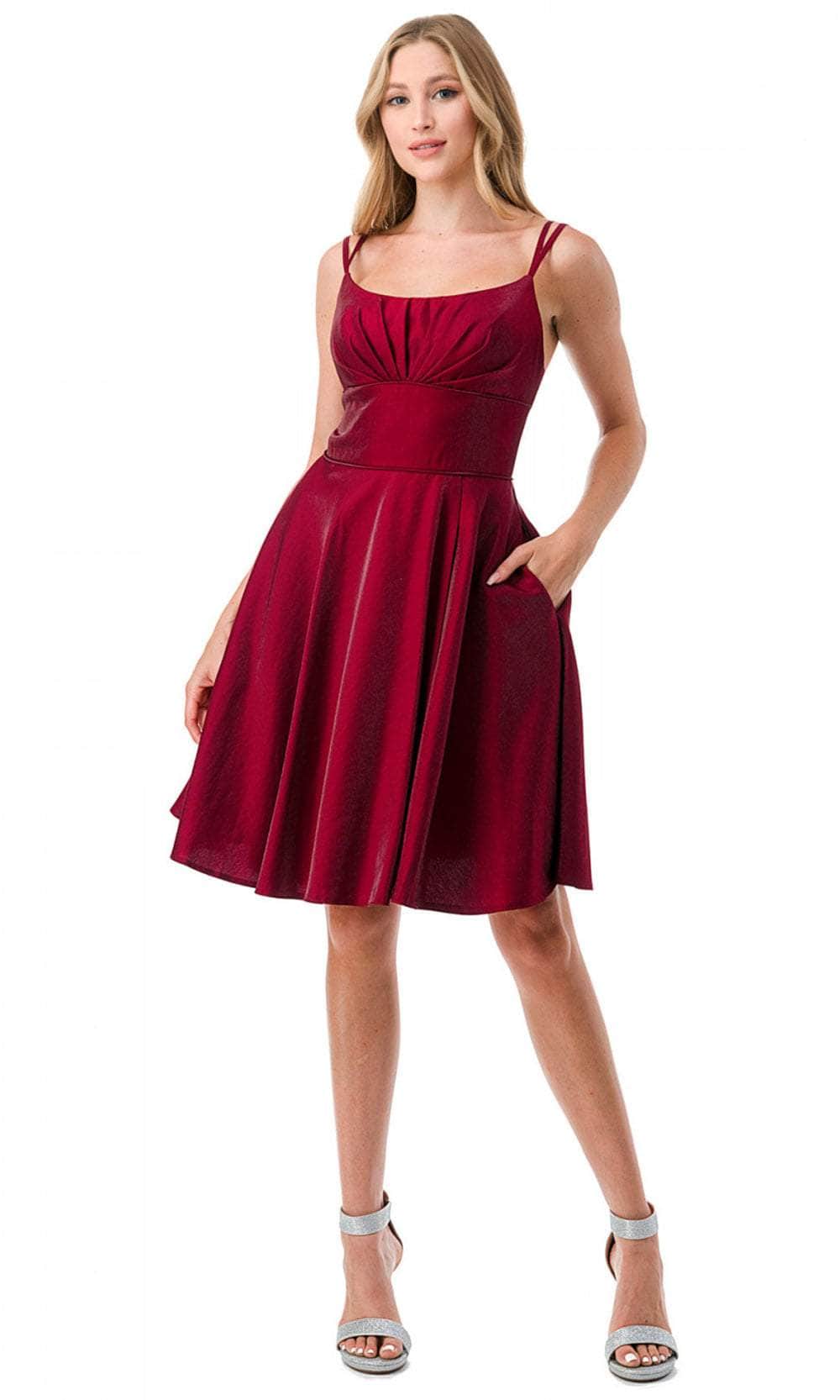 Image of Aspeed Design S2741M - Scoop Wide Waistband Cocktail Dress
