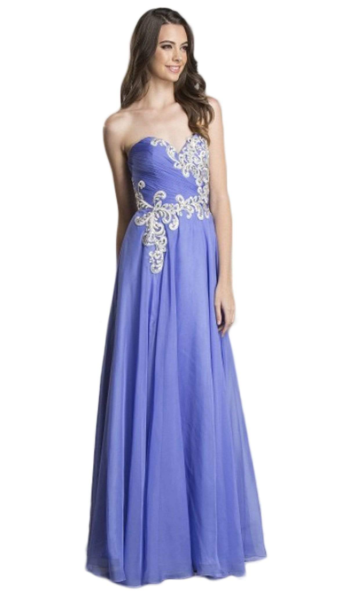 Image of Aspeed Design - Strapless Ruched A-Line Affordable Prom Gown